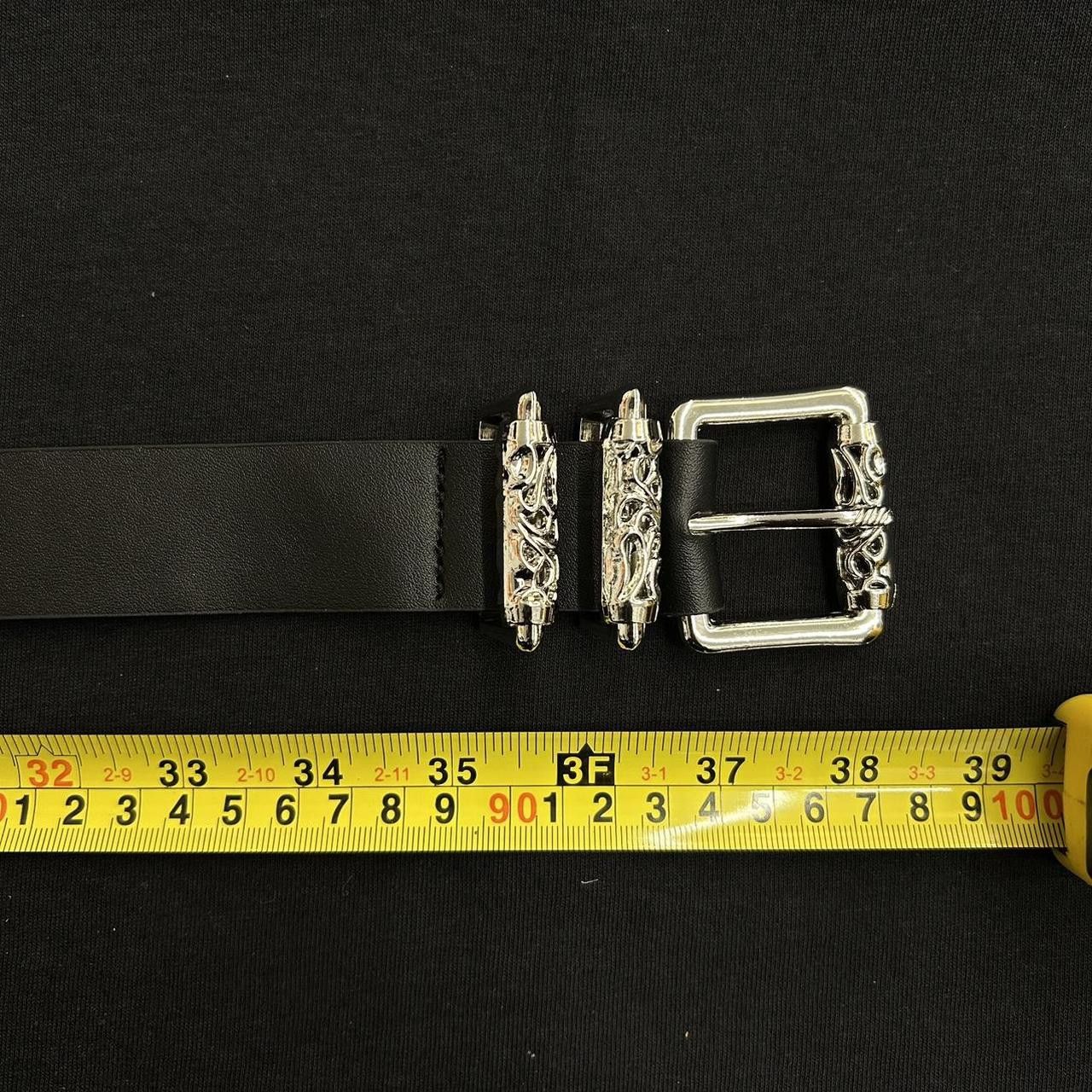 Japanese Brand × Vintage Y2K 2000s Style Silver Cross Hip Hop Skater Roller Belt Size ONE SIZE - 4 Thumbnail
