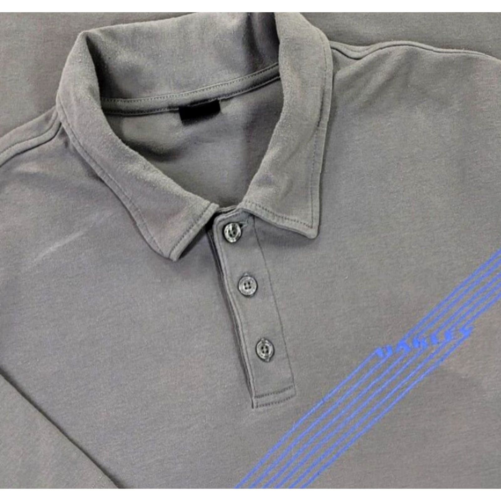 Oakley Oakley Polo Shirt Golf Colorblock Gray White Striped Short Sleeve Men L Size US L / EU 52-54 / 3 - 2 Thumbnail