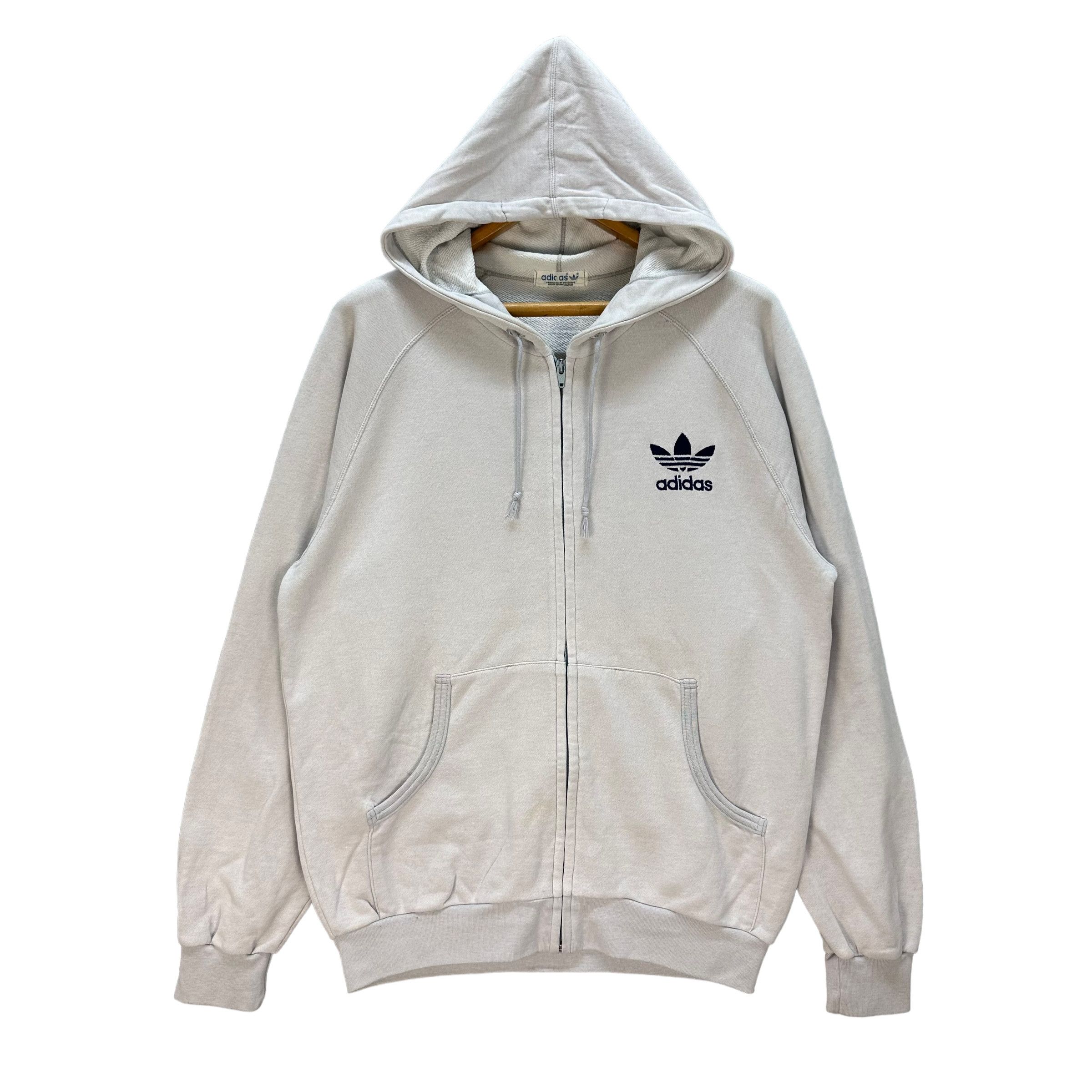 ADIDAS TREFOIL EMBROIDERY LOGO ZIPPER HOODIES #8840-030