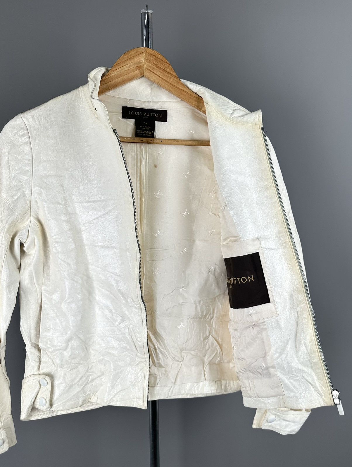 Louis Vuitton Louis Vuitton - Lambskin Leather Biker Jacket - Multi Straps Size XS / US 0-2 / IT 36-38 - 7 Thumbnail