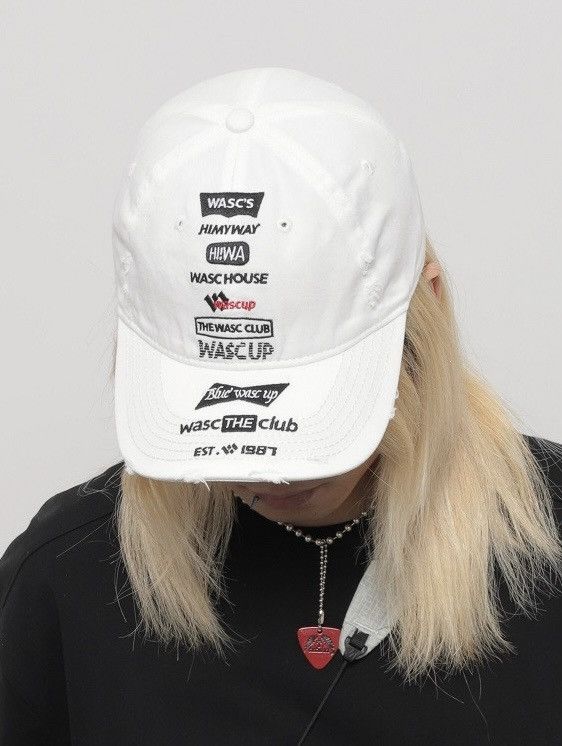 Japanese Brand Retro punk y2k embroidered distressed raw ball cap hat Size ONE SIZE - 6 Thumbnail