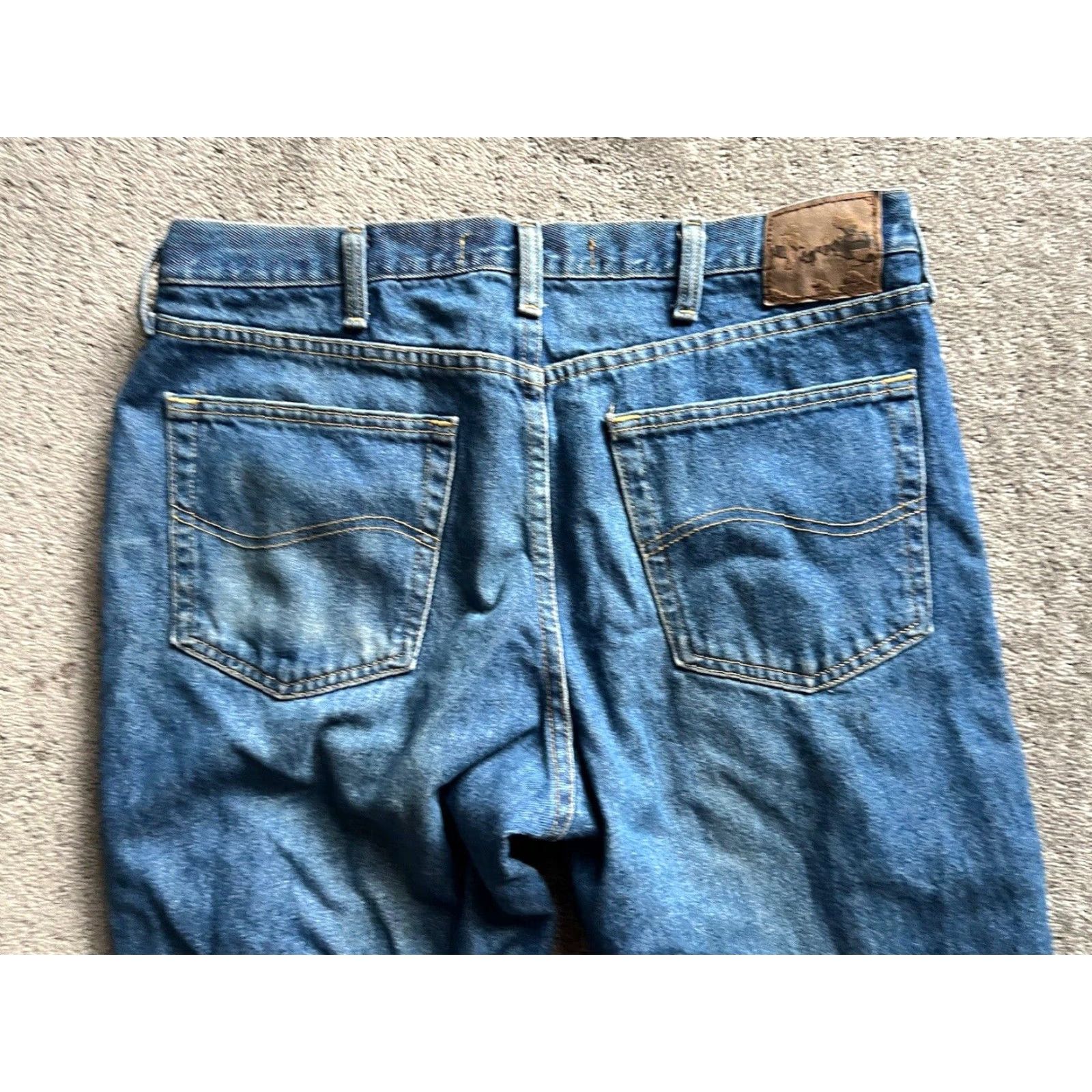 Lee Lee Jeans Regular Fit Straight Leg 36x30 Blue Dark Wash Mens Size US 36 / EU 52 - 4 Thumbnail