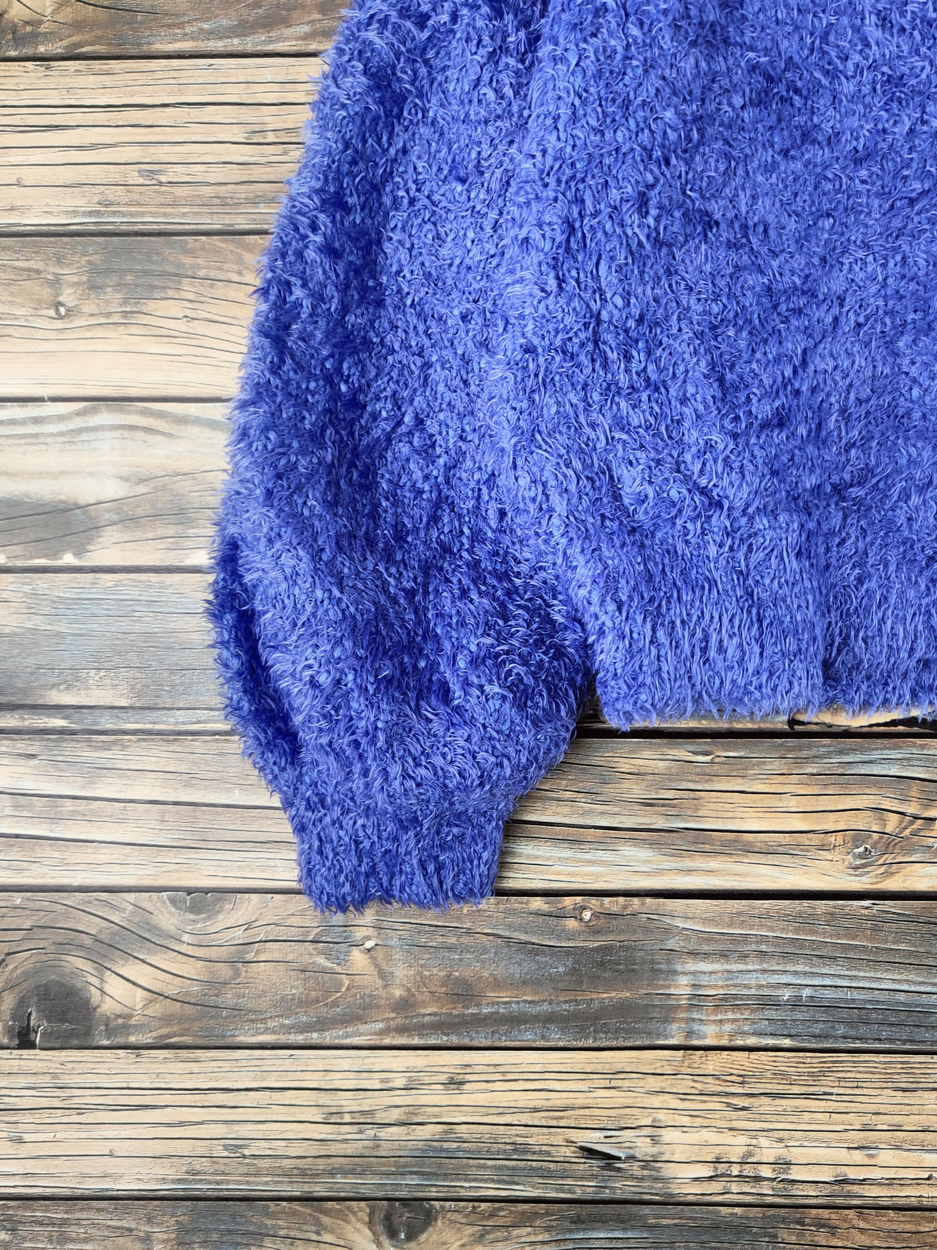 Japanese Brand DL Earth Music&Ecology Purple Fur Mohair Knitwear #46-999 Size L / US 10 / IT 46 - 4 Thumbnail