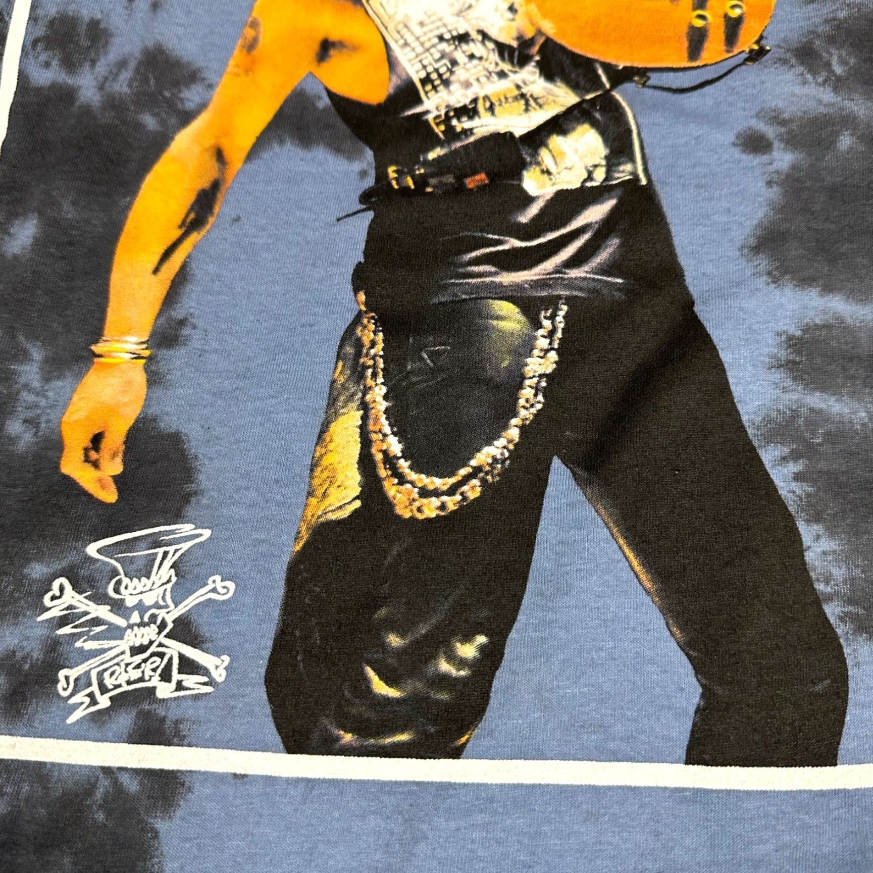 Vintage Snakepit Womens Tee Size M/L Blue 100% Cotton Slash Guitar Graphic Tie Dye Shirt Size M / US 6-8 / IT 42-44 - 6 Thumbnail