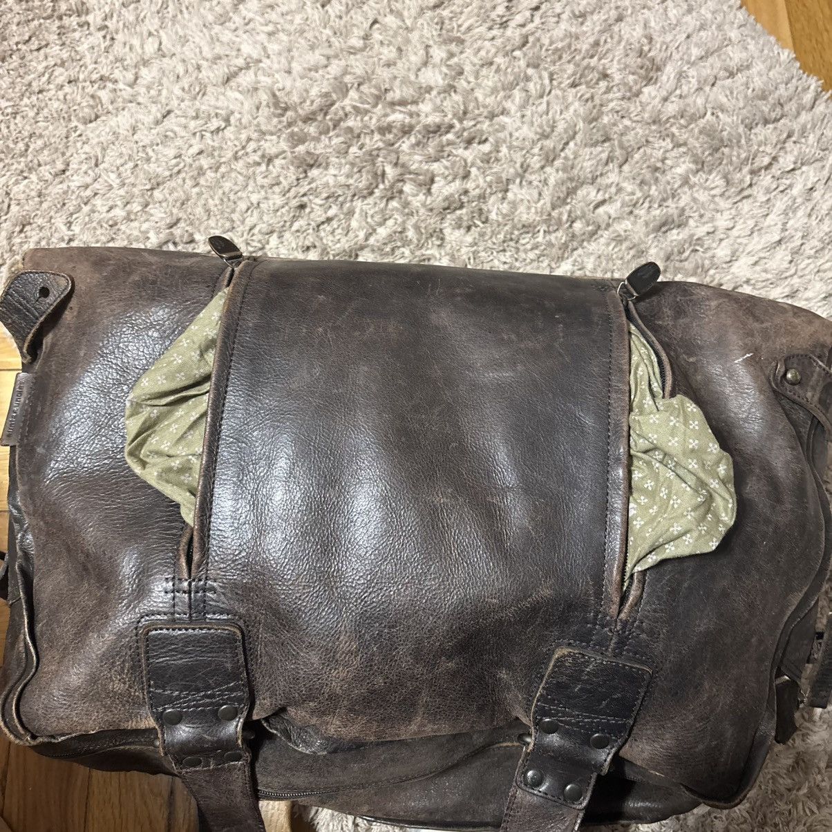 Vintage Vintage Avant-Garde Leather Travel Luggage Bag Grunge ERD Size ONE SIZE - 5 Thumbnail