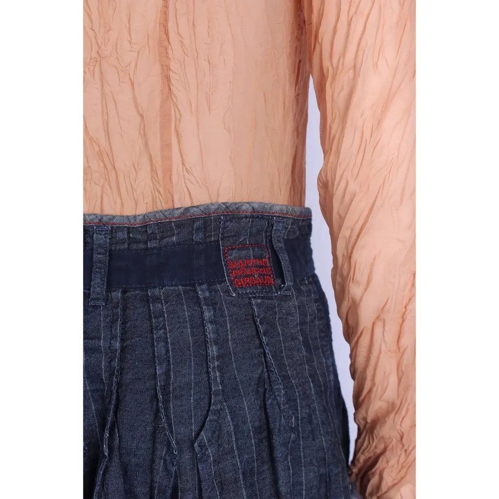 Marithe + Francois Girbaud Marithé François Girbaud Pleated Denim Stripe Skirt Size 25" / US 0 / IT 36 - 10 Thumbnail