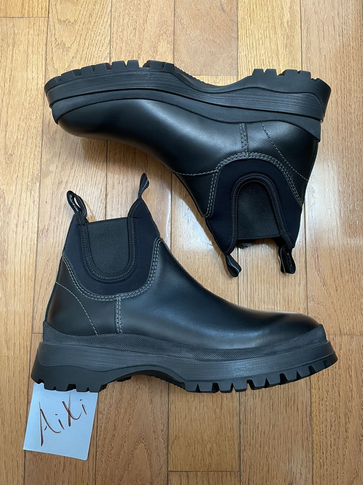 Pre-owned Prada 2018 Runway Brixxen Boots In Black