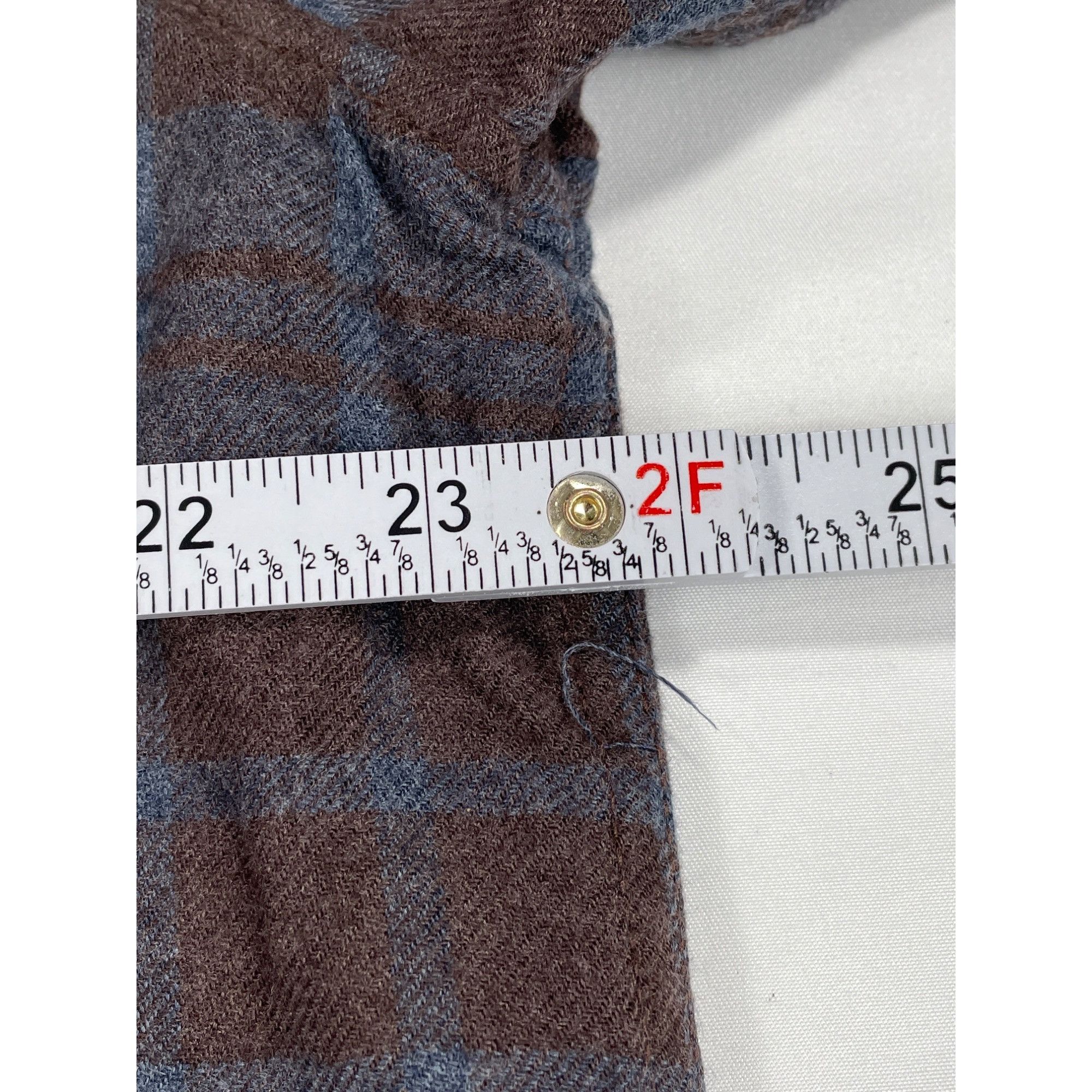 Weatherproof WeatherProof SKU 7646 Mens Brown And Blue Plaid Button Up Sh Size US XL / EU 56 / 4 - 5 Thumbnail