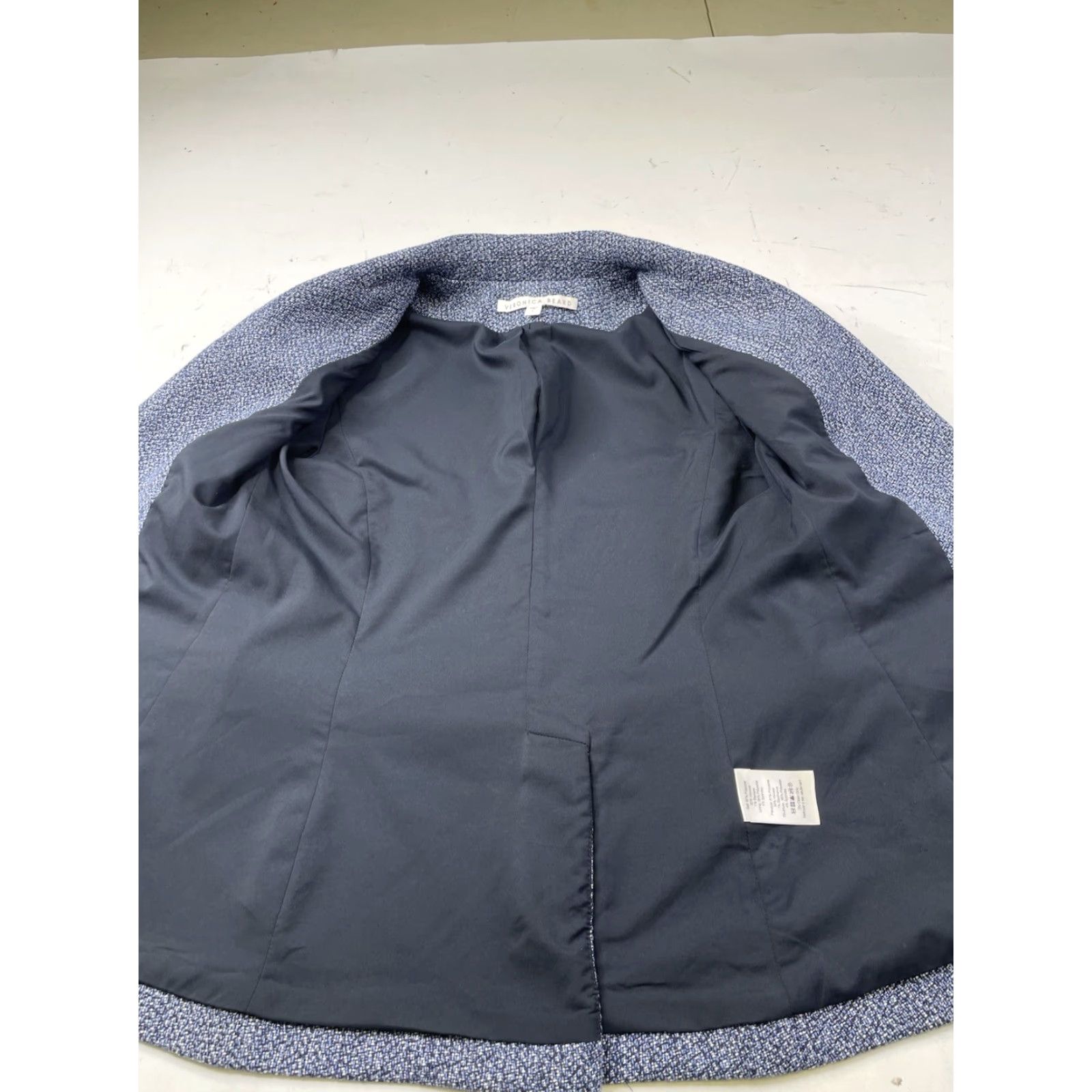 Veronica Beard VERONICA BEARD Blazer Women 2 Blue Tweed USA Button Jacket, Basic, Polyester, Regular Size 2, Blue, USA, Blazer, Women, Button Closure Size XS / US 0-2 / IT 36-38 - 3 Thumbnail