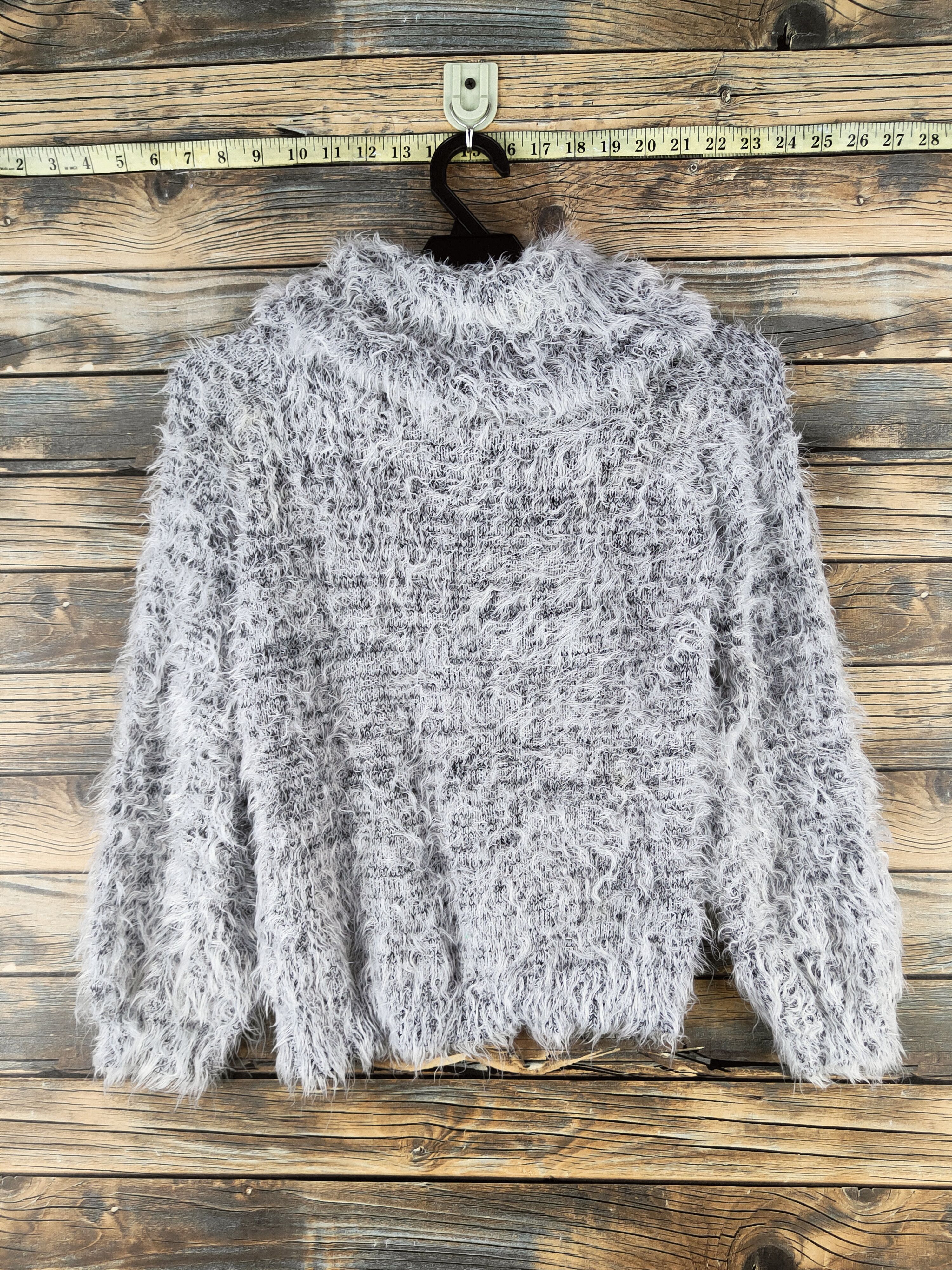 Japanese Brand DL Raf raf White shaggy Fur Mohair Knitwear #46-1009 Size M / US 6-8 / IT 42-44 - 7 Thumbnail