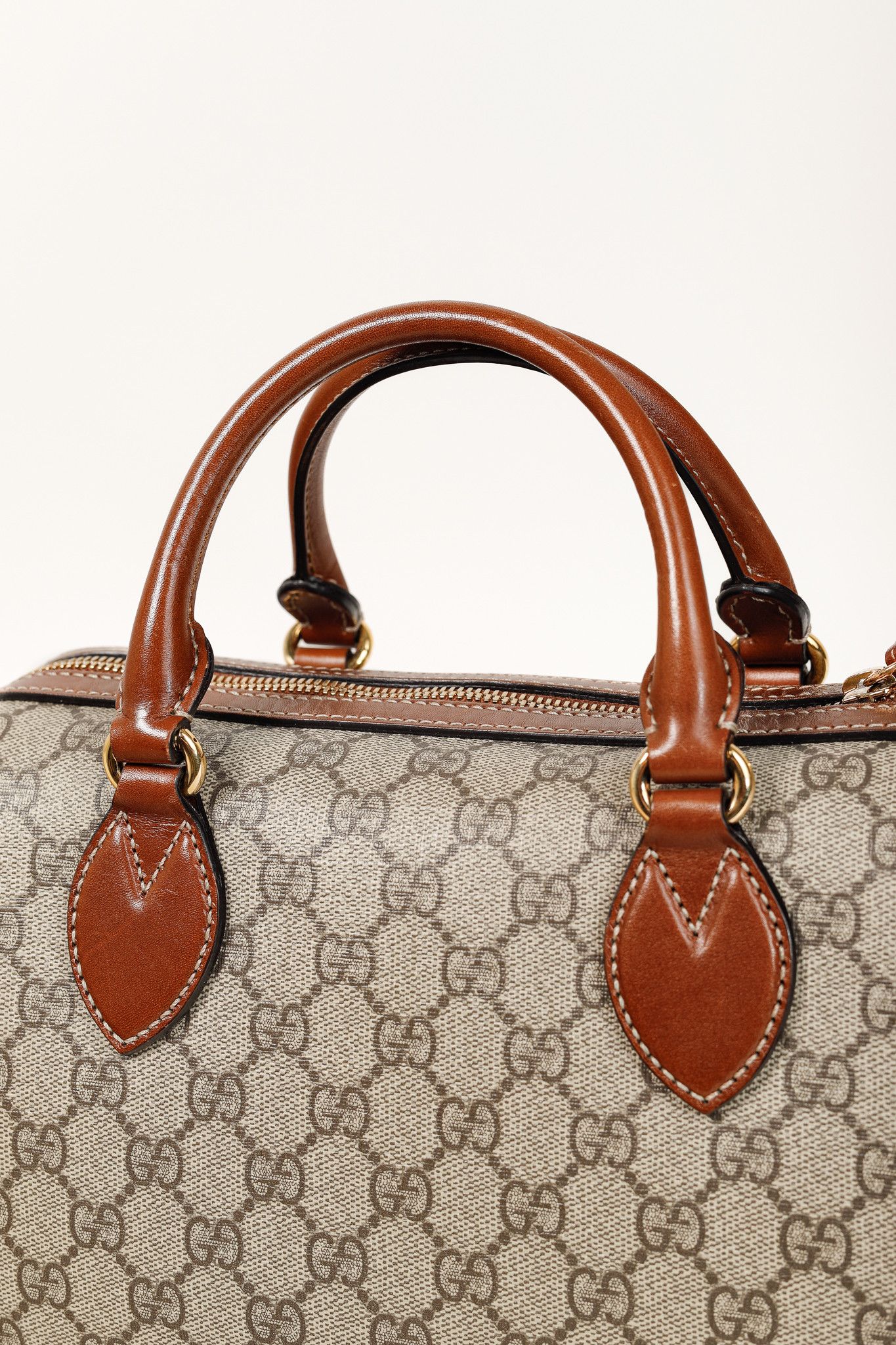 Gucci Gucci Beige & Ebony GG Supreme Canvas Top Handle Bag Size ONE SIZE - 9 Thumbnail