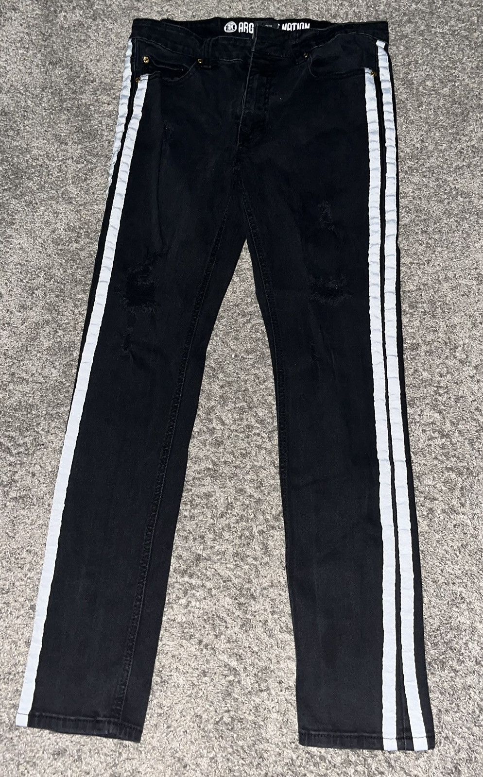 rue21 Black striped jeans Size US 30 / EU 46 - 1 Thumbnail