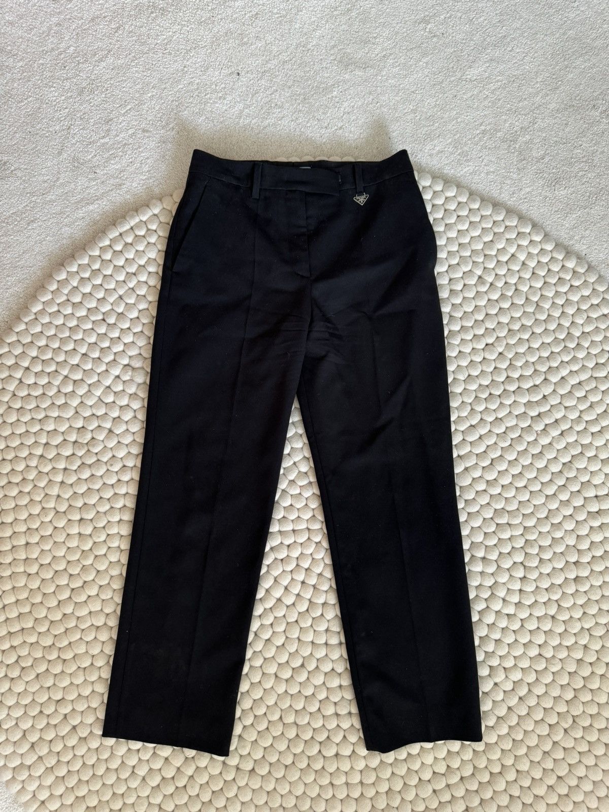 image of New Black Prada Tailored Trousers, Xs / 34 / 6, Women's (Size 24)