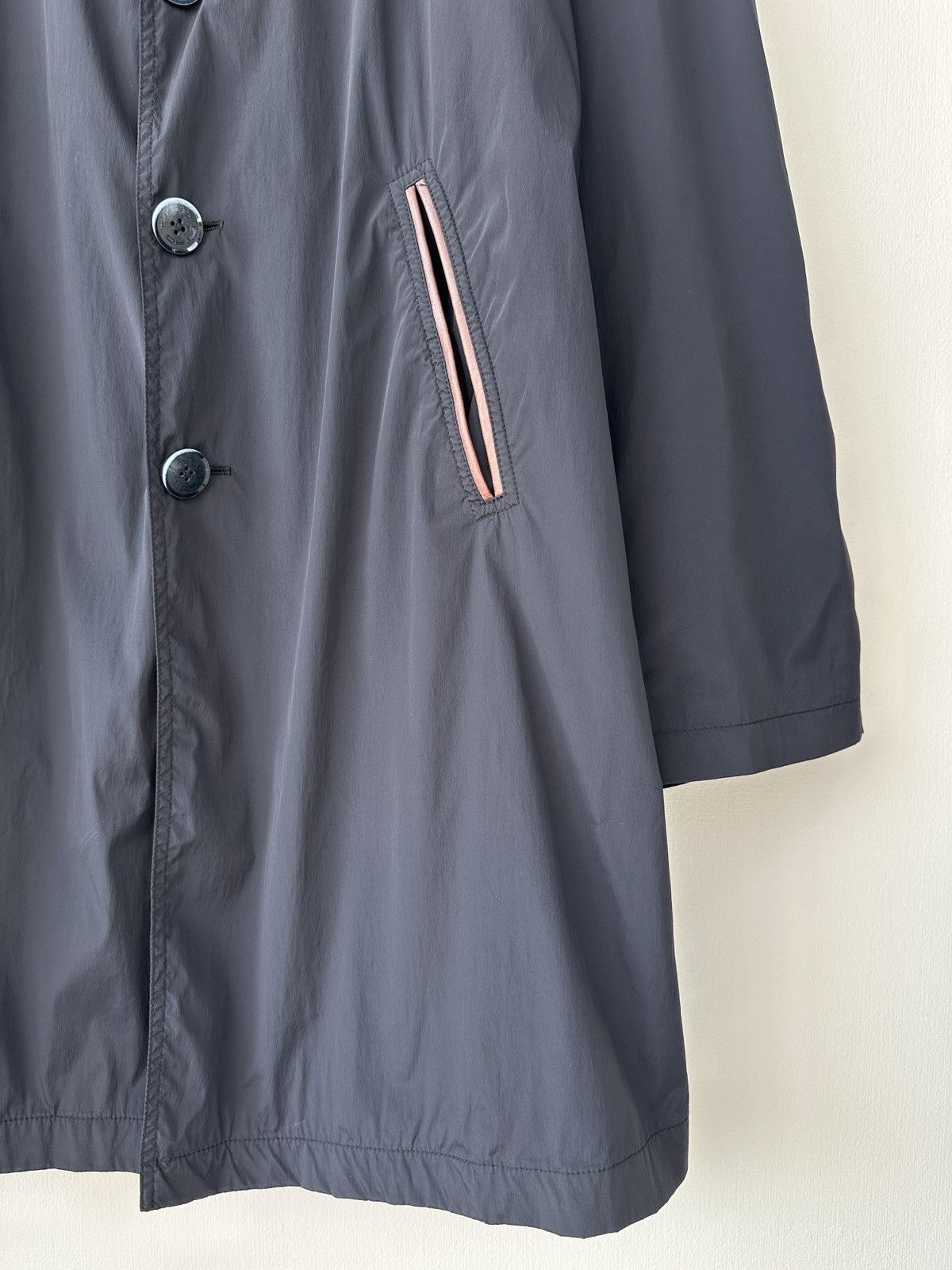 Etro ETRO Milano Nylon Trench Coat Leather Details Men’s size 52 Size US L / EU 52-54 / 3 - 9 Thumbnail