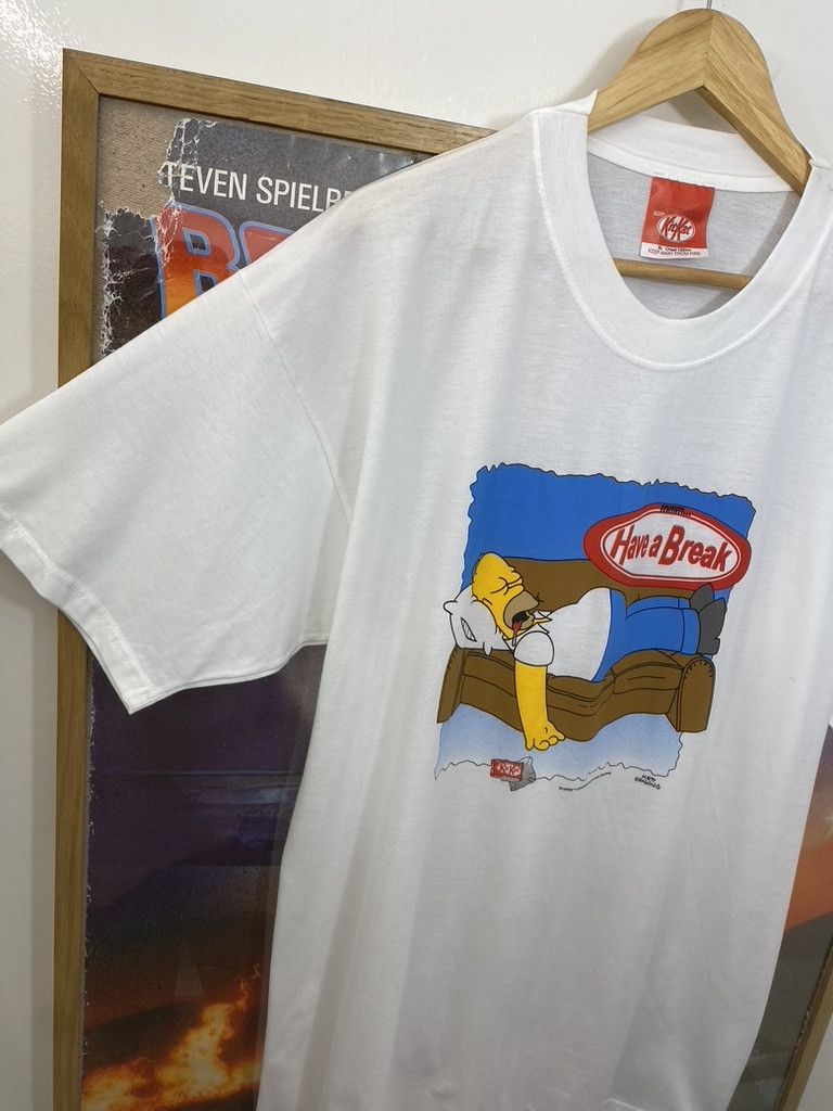 2000 Vintage The Simpsons Official KitKat Promo T Shirt