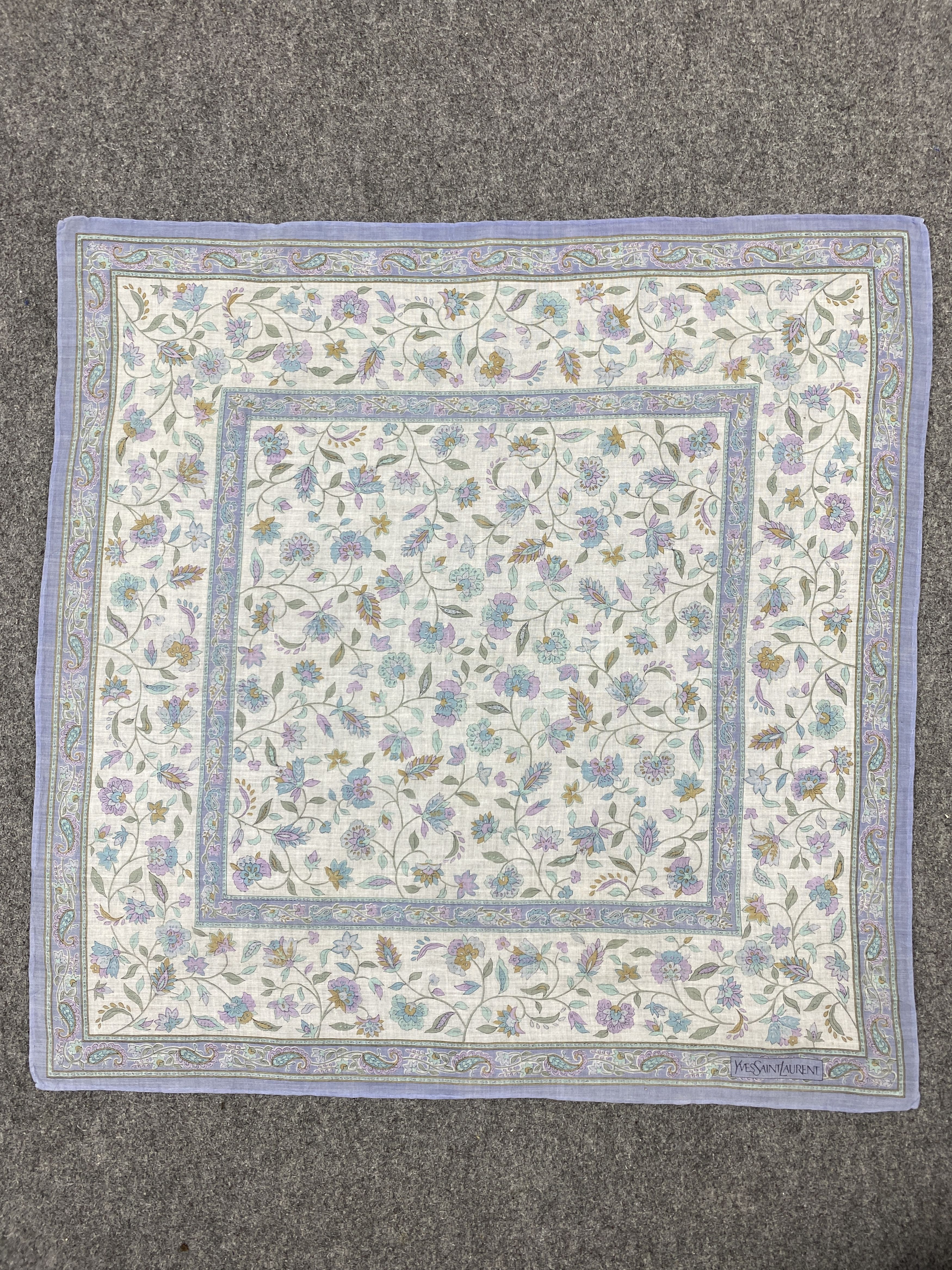 Yves Saint Laurent Yves Saint Laurent Handkerchief / Neckerchief HKC1138 Size ONE SIZE - 4 Thumbnail
