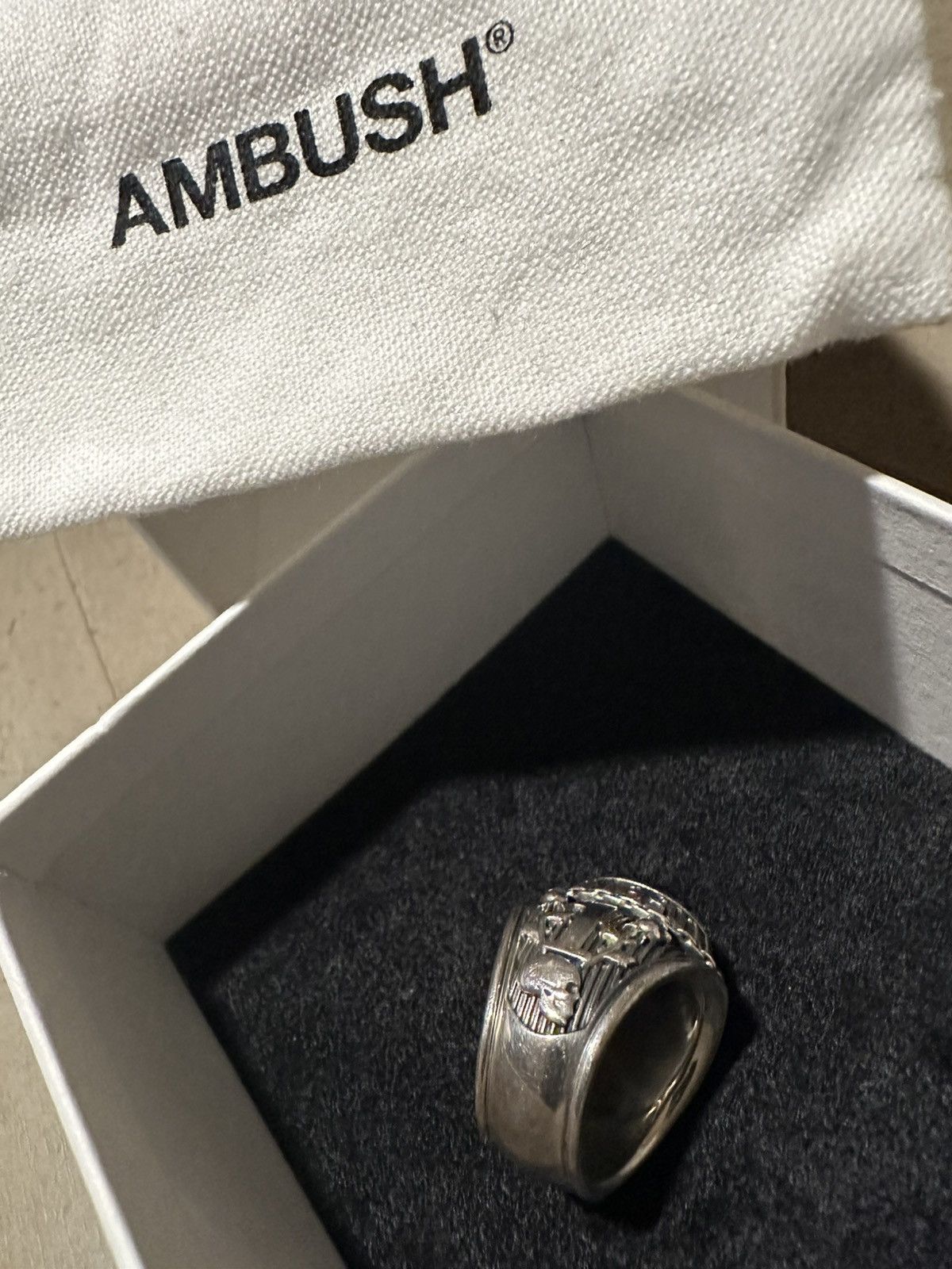 Ambush Design Ambush Silver Class Ring with Black Amulet Size ONE SIZE - 5 Thumbnail