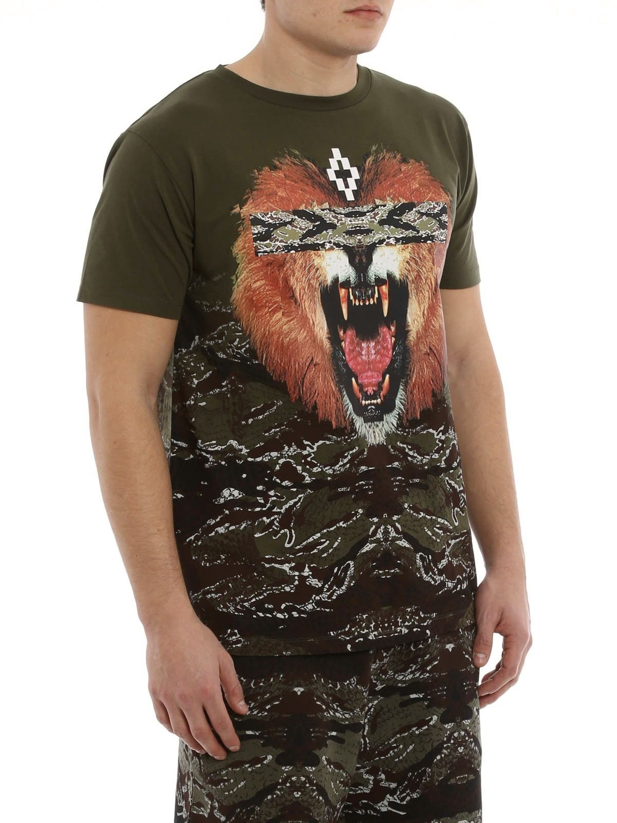 Designer Marcelo Burlon Lion Camo Graphic Print T-Shirt Size M Size US M / EU 48-50 / 2 - 1 Thumbnail