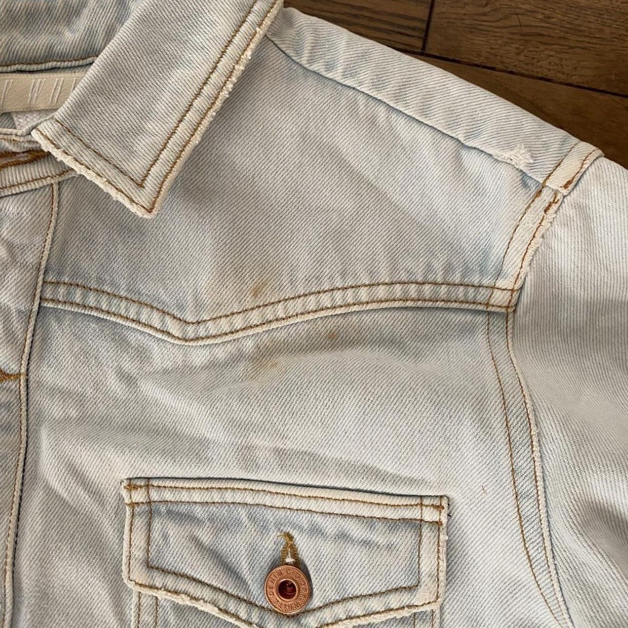 Off-White × Virgil Abloh Off White Denim Eagle Jacket Size US S / EU 44-46 / 1 - 6 Thumbnail