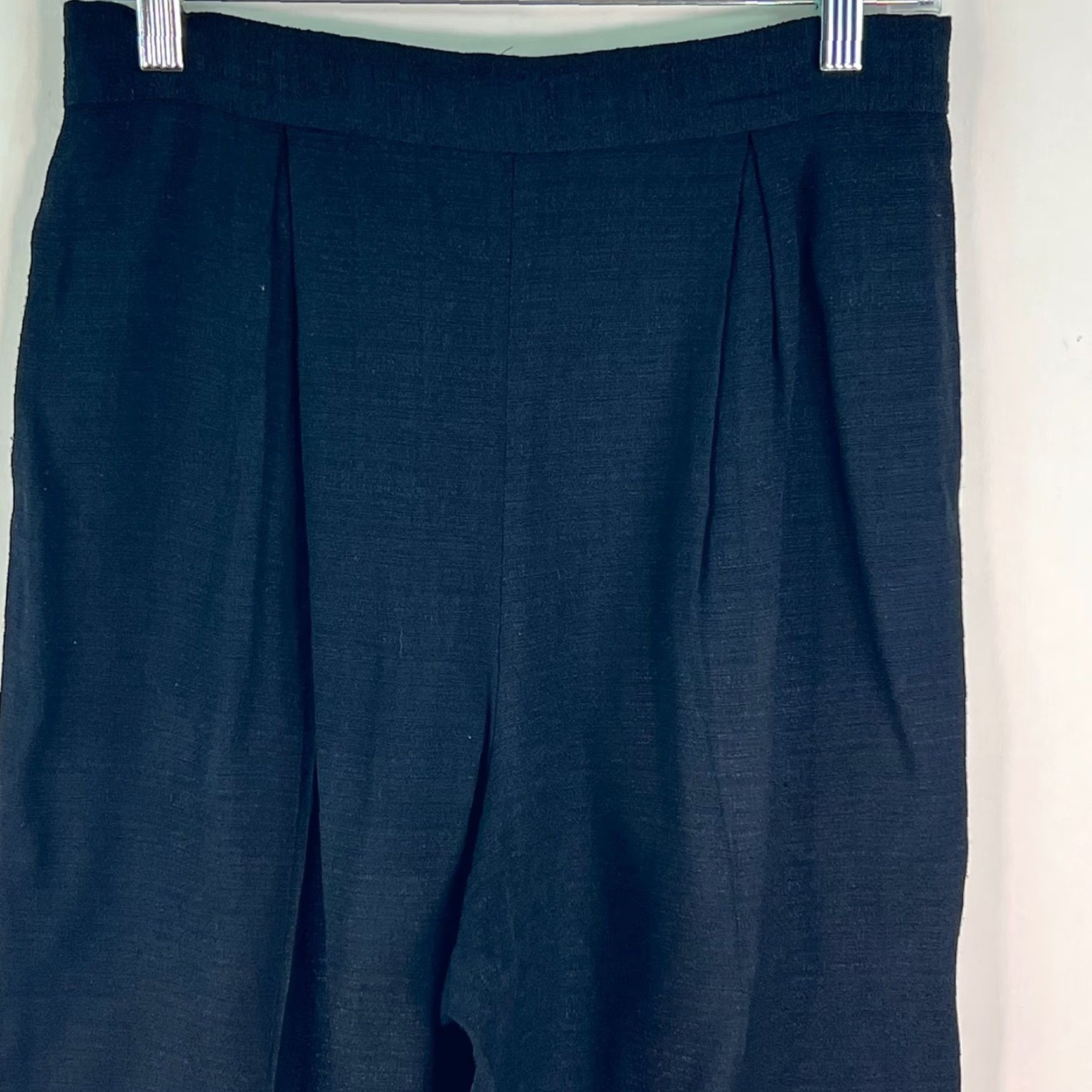 Vintage VINTAGE Perceptions Womens Dress Pants Black SZ 10 High Rise Casual Formal Flat Front Straight Rise 30in 28in Inseam Size 32" / US 10 / IT 46 - 2 Thumbnail