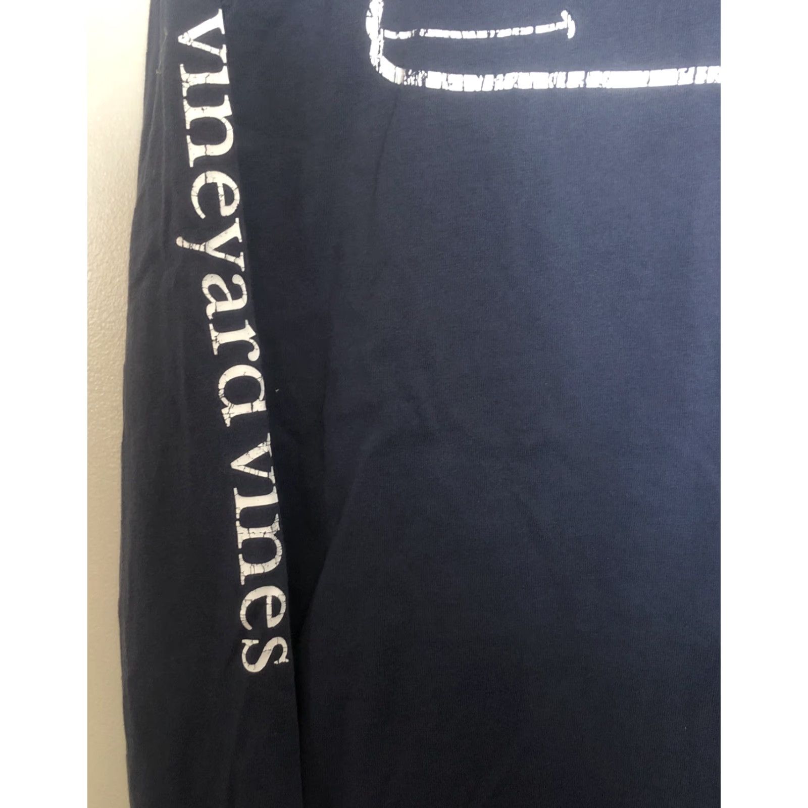 Vineyard Vines Vineyard Vines T Shirt Womens Medium Blue Long Sleeve Pocket Tee Whale Back Hit Size M / US 6-8 / IT 42-44 - 4 Thumbnail