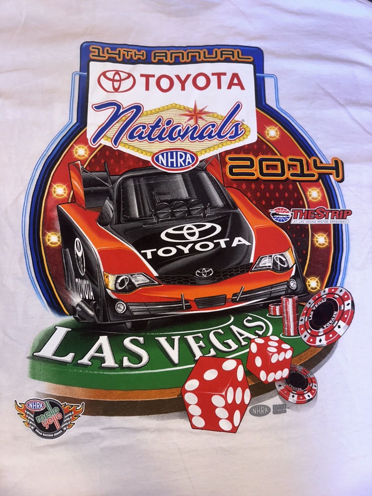 Gildan AUTOGRAPH Rutledge Wood/Alexis DeJoria Etc NHRA Vegas T Sz.L Size US L / EU 52-54 / 3 - 7 Thumbnail