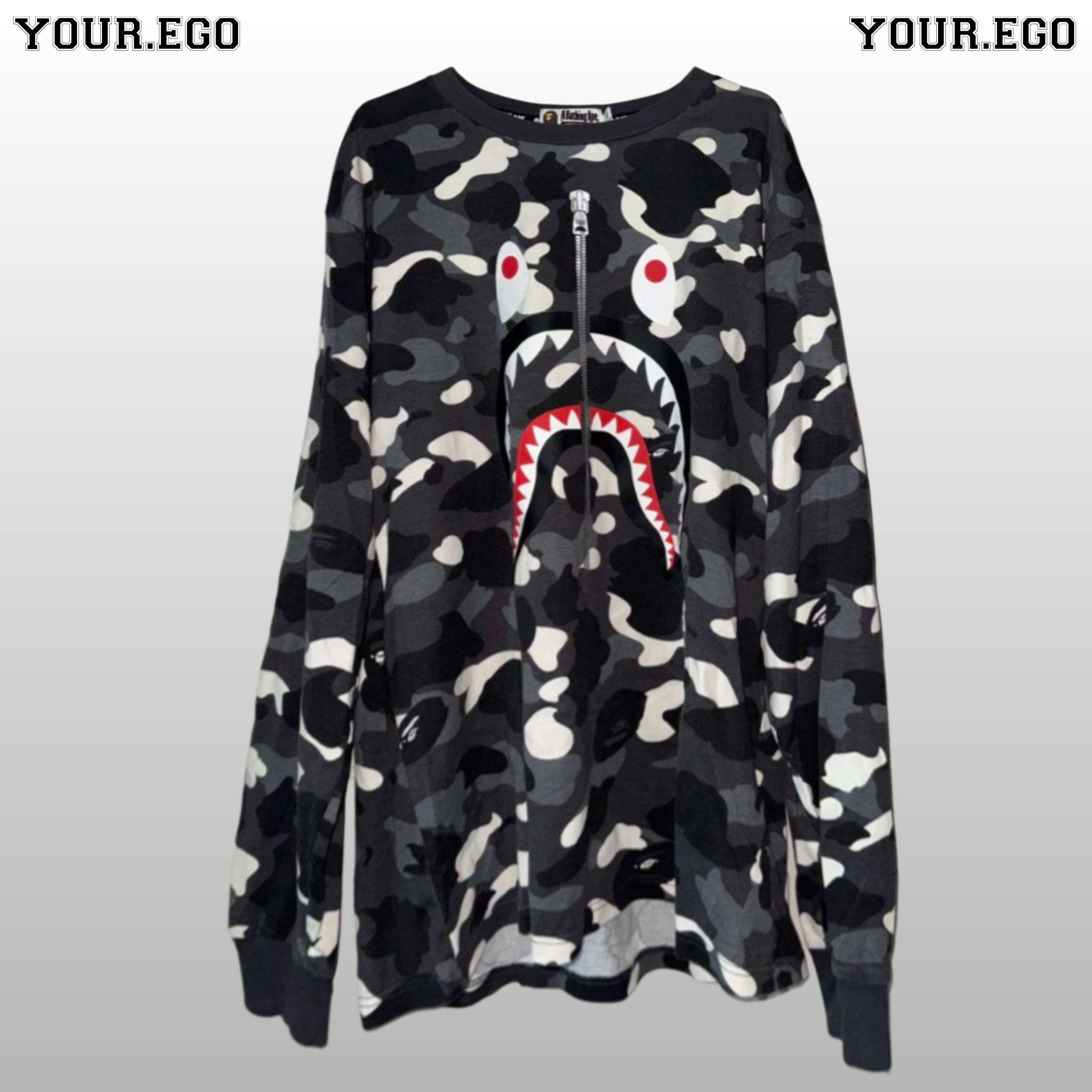 Bape Bape City Camo WGM Shark L/S Tee FW19 Size US XL / EU 56 / 4 - 1 Thumbnail