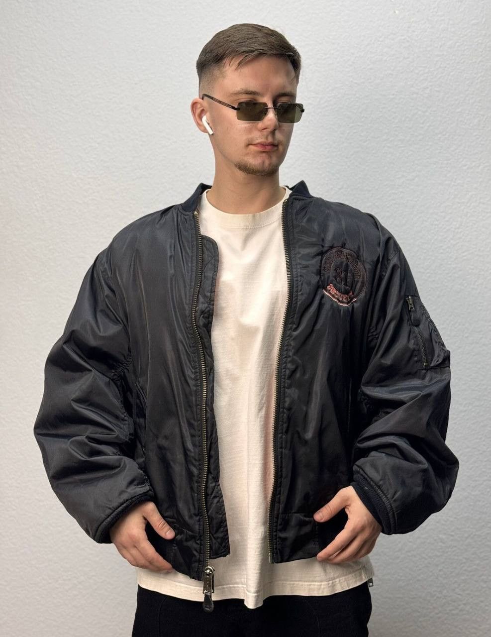 Vintage Okamoto Security MA1 Bomber Jacket Faded Size US L / EU 52-54 / 3 - 1 Thumbnail