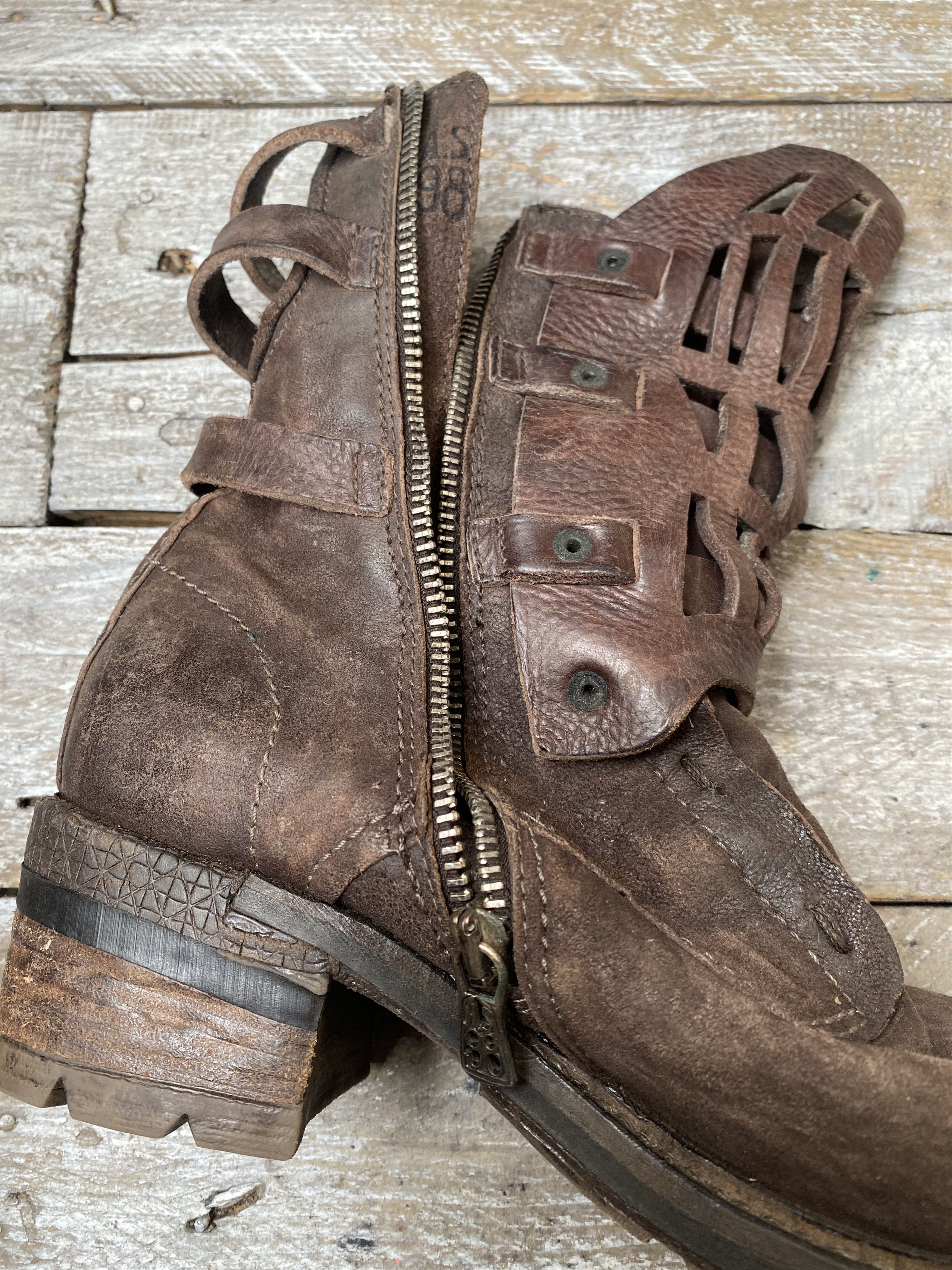A.S.98 As 98 brown leather combat boots sz 39 Size US 8.5 / IT 38.5 - 12 Thumbnail