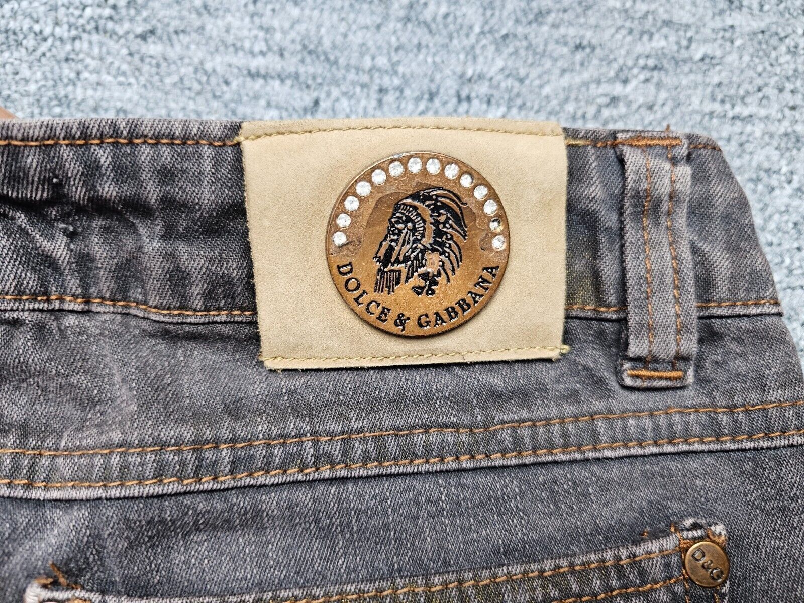 Dolce & Gabbana Vintage Y2K Dolce&Gabbana Gemstone Bell Bottom Jeans 28 Size 28" / US 6 / IT 42 - 8 Thumbnail