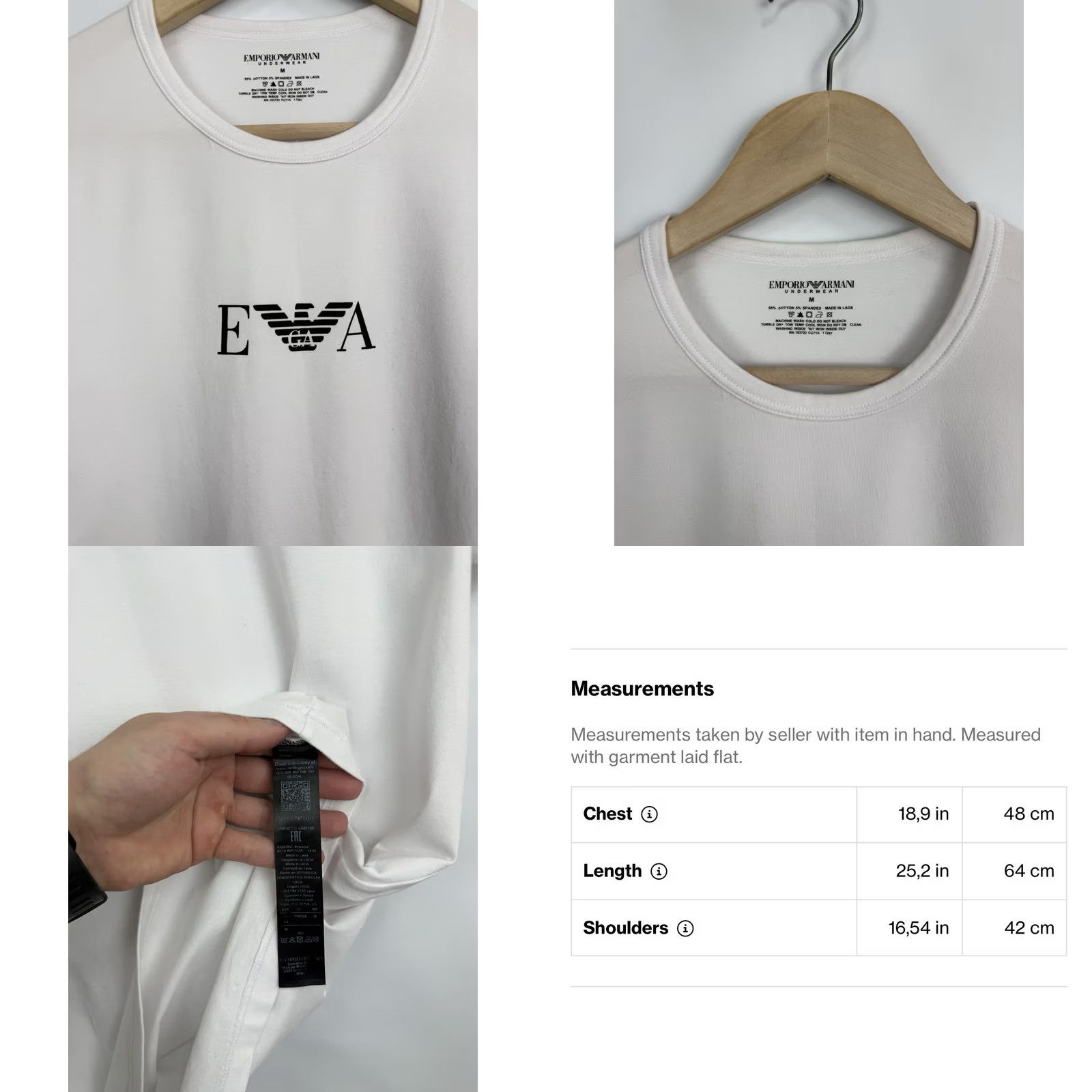Emporio Armani Emporio Armani Luxury T-Shirt Underwear Minimal Eagle GA White M Mens Shirt Size US M / EU 48-50 / 2 - 8 Thumbnail