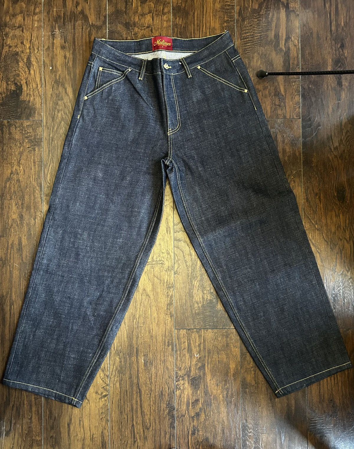 Mutimer Mutimer Raw Denim Ghost Pleated Pants - NEW | Grailed