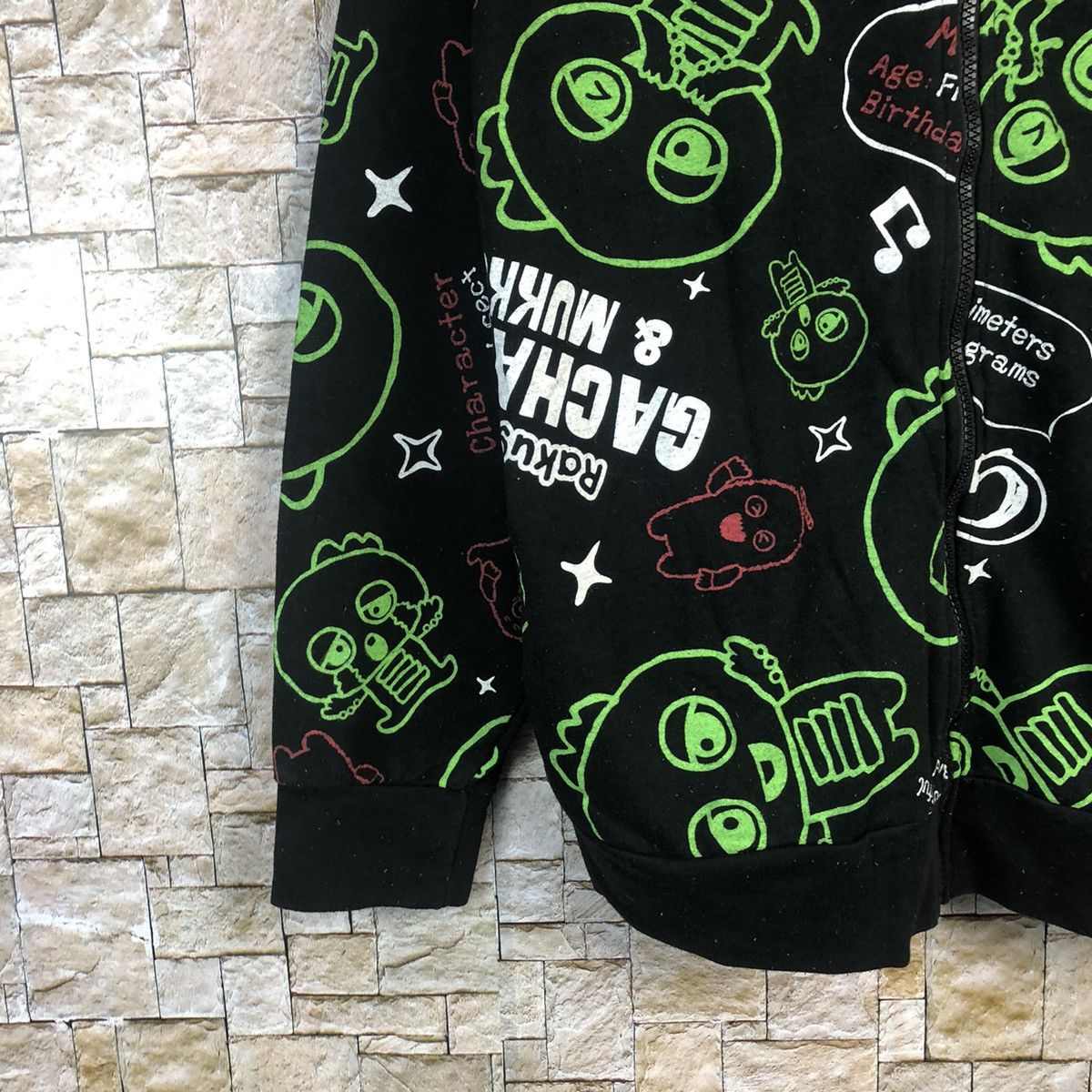 Anime × Cartoon Network × Japanese Brand CaChapin & Mukku Bakogaki anima fullprint Black Hoodie #A170 Size US L / EU 52-54 / 3 - 7 Thumbnail