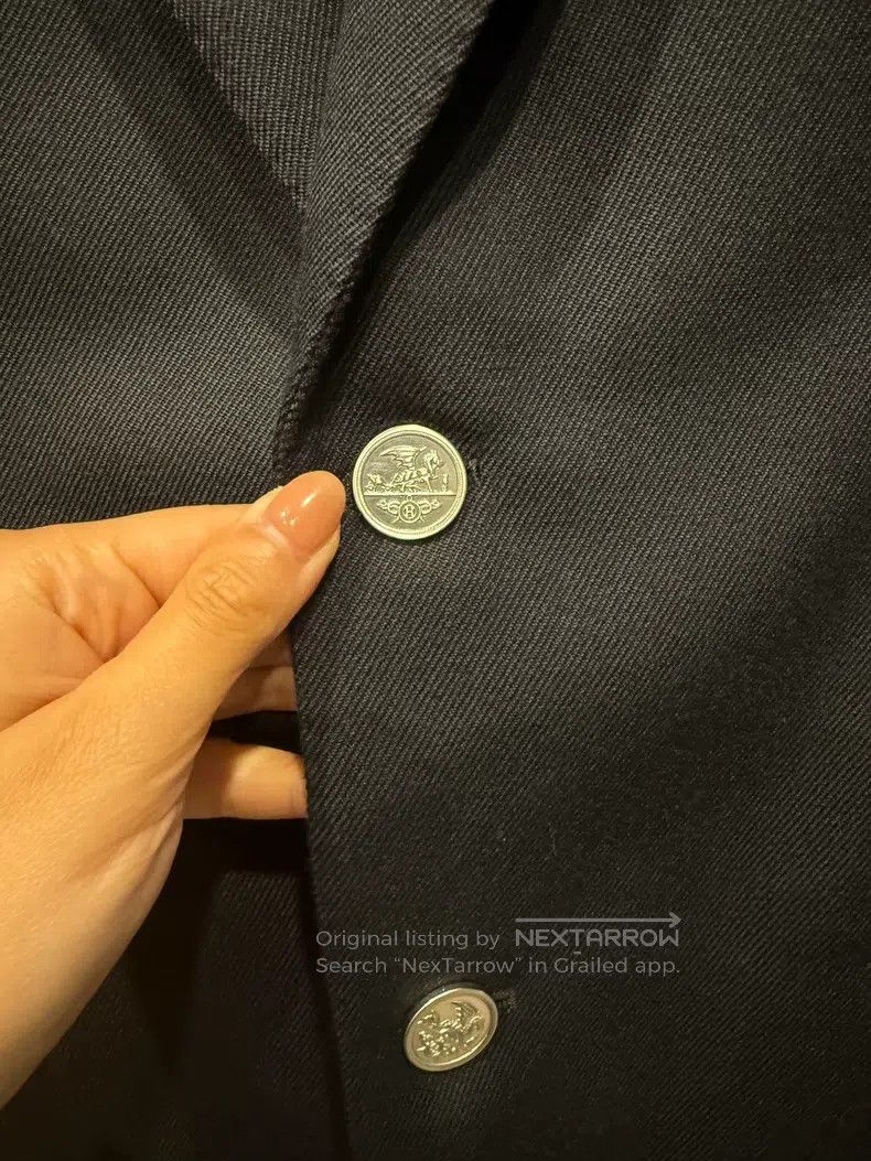 Hermes Hermes 100% Italian Import Wool Blazer Size 46R - 2 Thumbnail