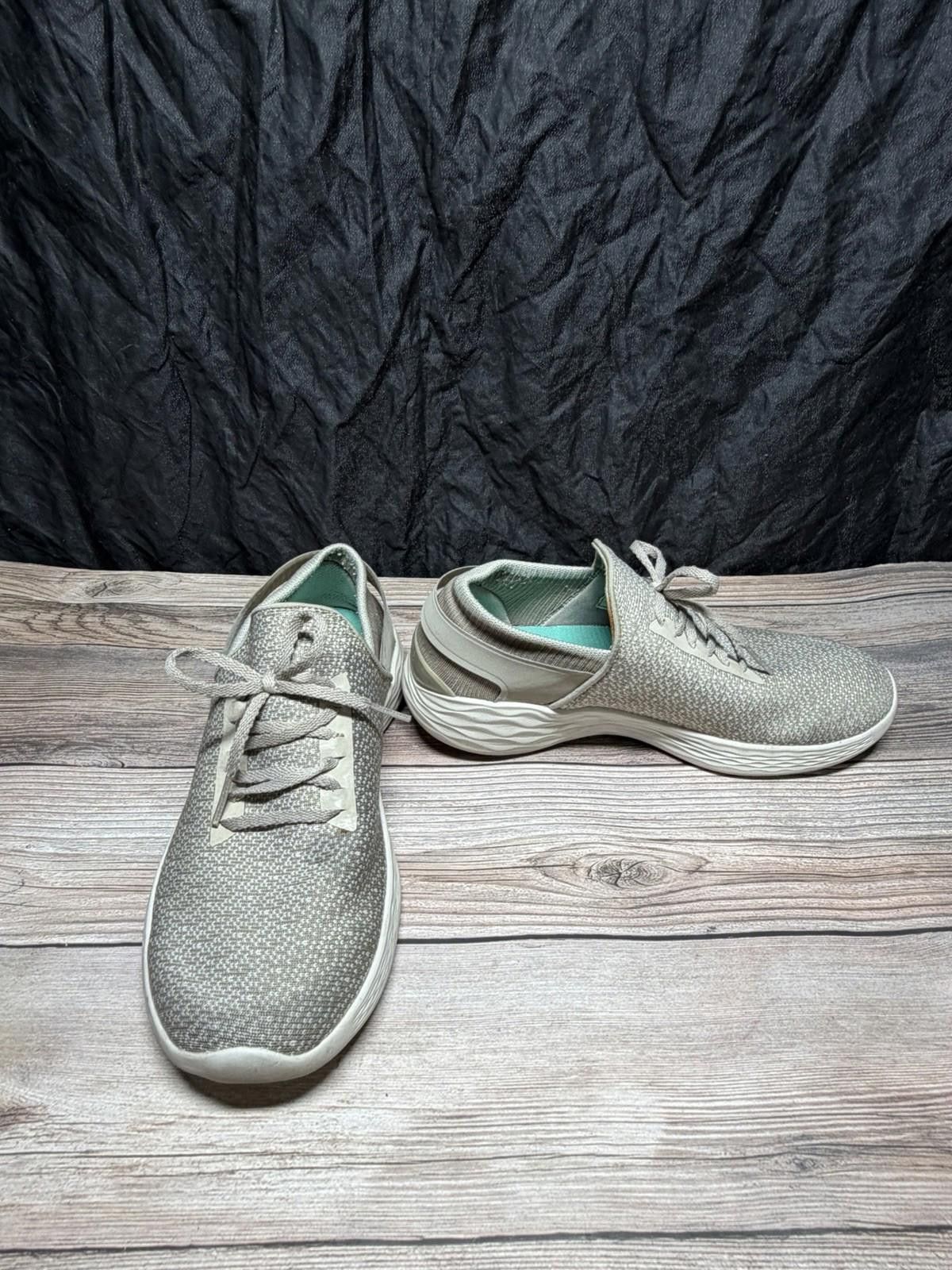 SKECHERS Skechers Size 6.5 Beige Slip On Comfort Walking Sneaker Size US 6.5 / IT 36.5 - 1 Thumbnail