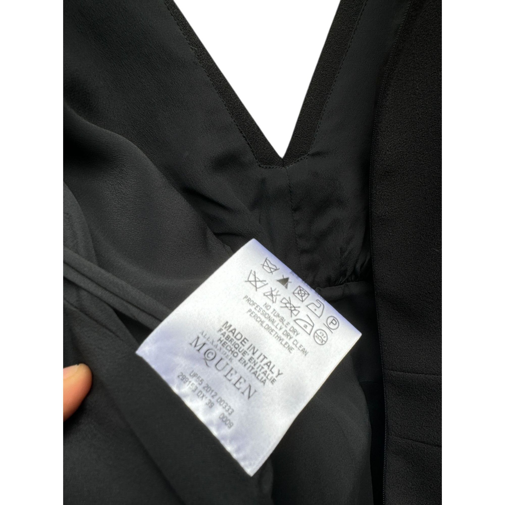 Alexander McQueen 2013 Black Wool 'Duchess' Peplum Dress Size S / US 4 / IT 40 - 5 Thumbnail