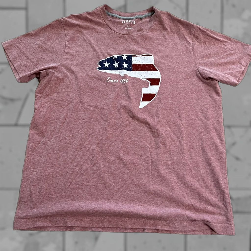 Orvis Orvis Classic Collection USA graphic Tee Mens Size XL Red T-Shirt USA Graphic Orvis Mens XL Red Size US XL / EU 56 / 4 - 1 Thumbnail
