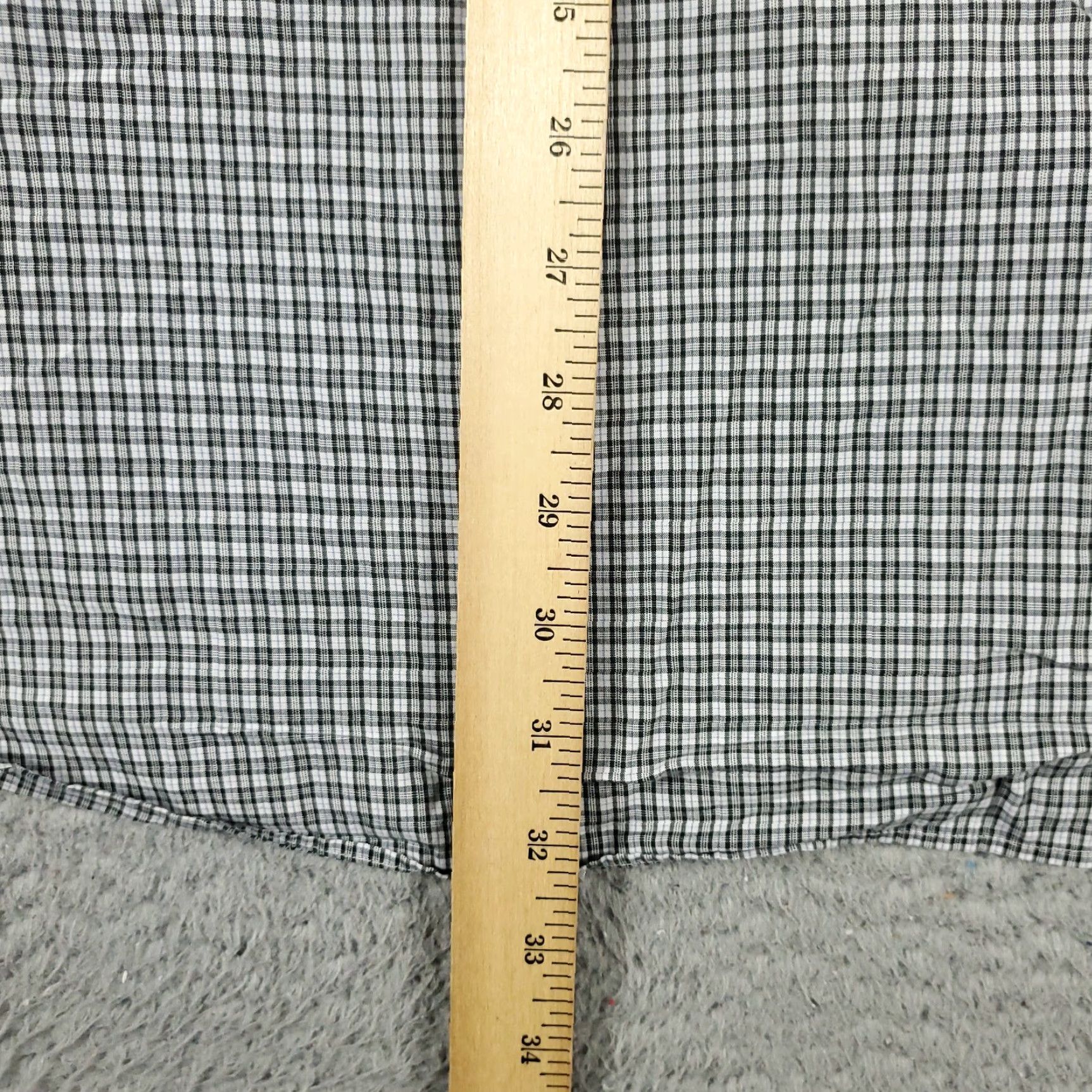 Ralph Lauren Ralph Lauren Dress Shirt Mens 17.5 Gray Plaid Long Sleeve Button-Down Regular Fit Size 46R - 6 Thumbnail