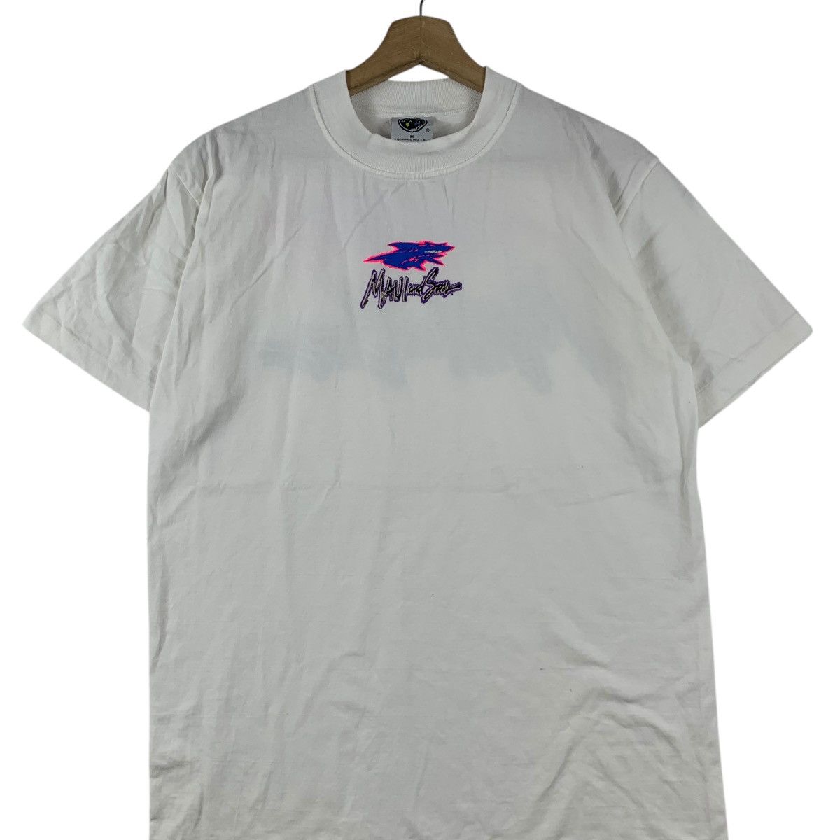 Maui and Sons Vintage 90’ MAUI & SONS SHARK Hawaii Surf Tee Shirt Top Size US M / EU 48-50 / 2 - 3 Thumbnail