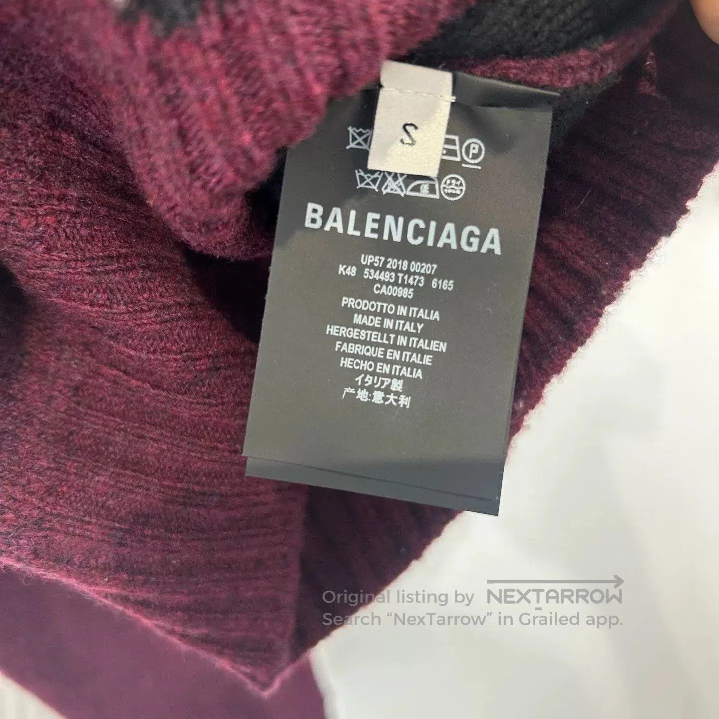 Balenciaga Balenciaga Logo Printed Knit Sweater. Size US S / EU 44-46 / 1 - 4 Thumbnail