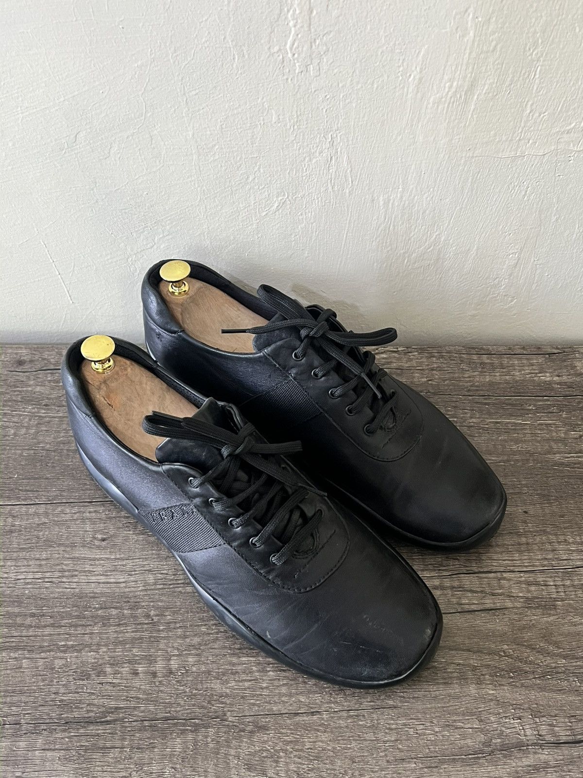 Prada PRADA SOLBIATO BLACK LEATHER LACE UP Size US 8.5 / EU 41-42 - 3 Thumbnail