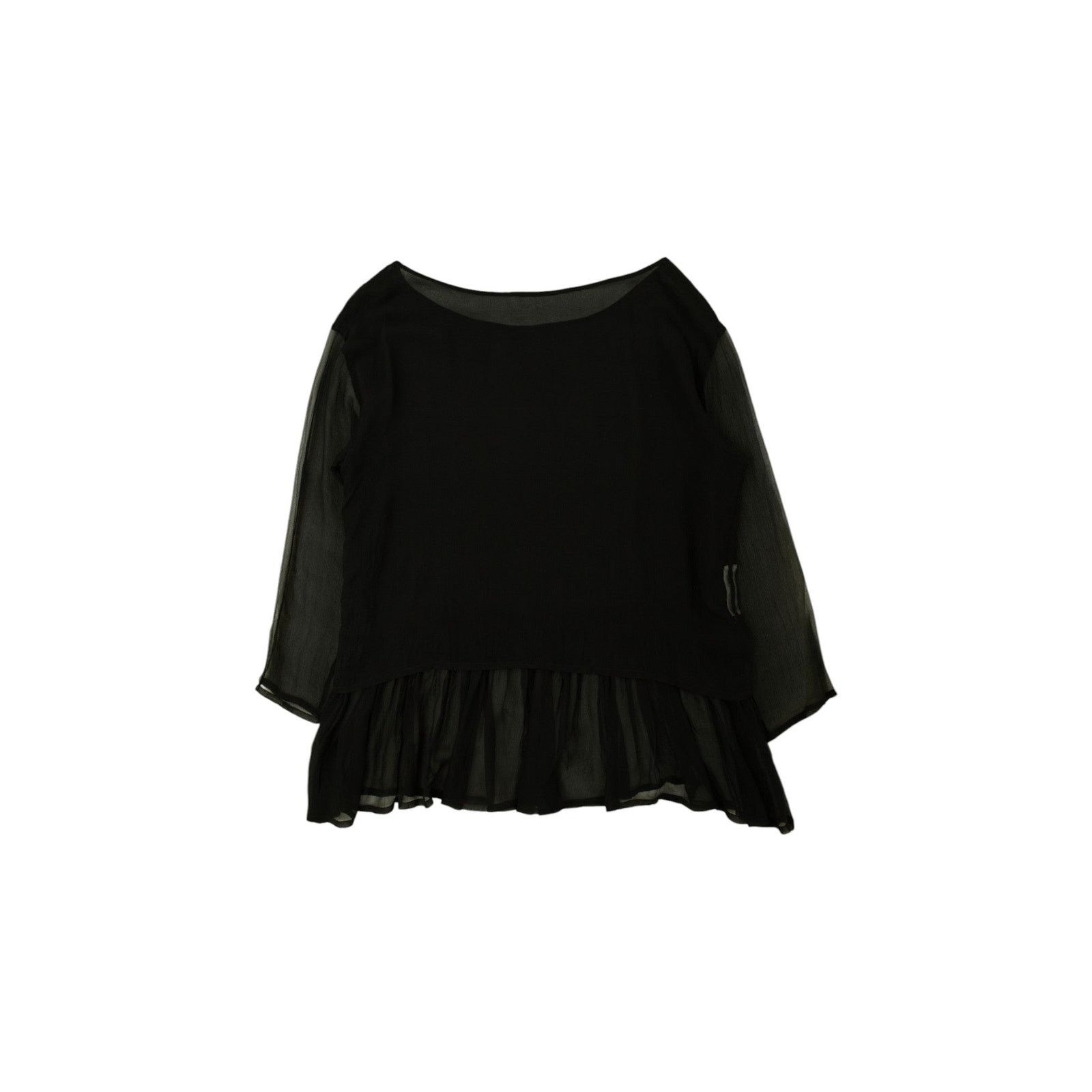 Dolce & Gabbana S/S 1993 Silk Black Long Sleeve Top Size M / US 6-8 / IT 42-44 - 1 Thumbnail