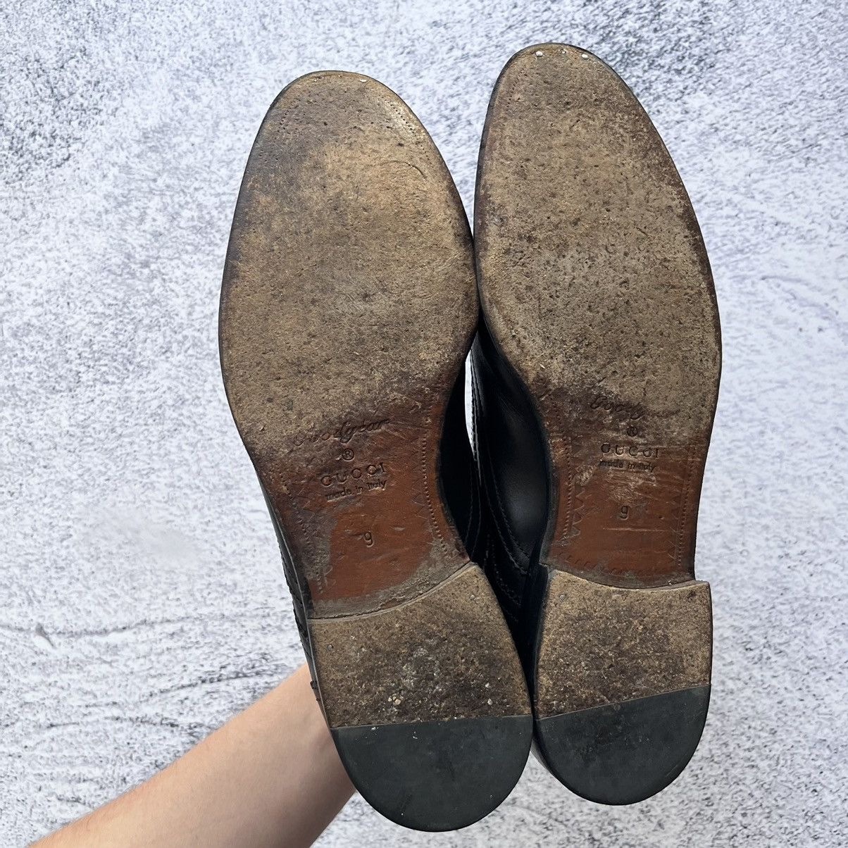Designer × Gucci Gucci wingtip Oxfords Derby Brogue Leather shoes Size US 9 / EU 42 - 12 Thumbnail