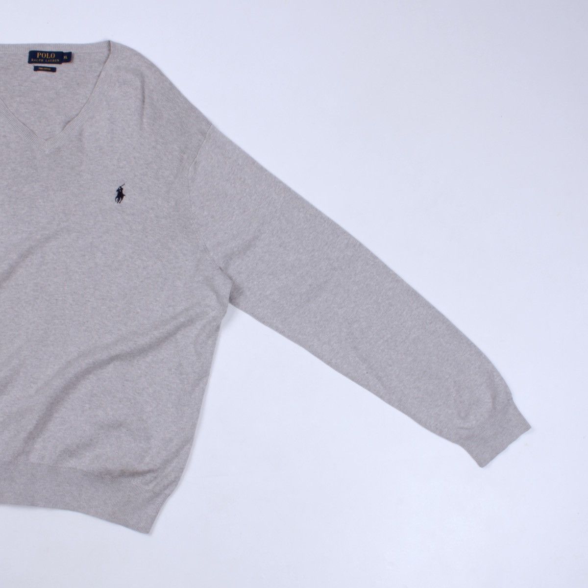Designer × Polo Ralph Lauren × Ralph Lauren POLO Ralph Lauren Cotton V-neck Sweater Pullover Jumper Size US XL / EU 56 / 4 - 7 Thumbnail