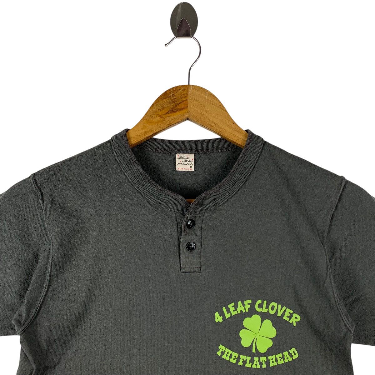 Japanese Brand × The Flat Head THE FLAT HEAD 4 leaf clover back printed tee Size US XXS / EU 40 - 3 Thumbnail