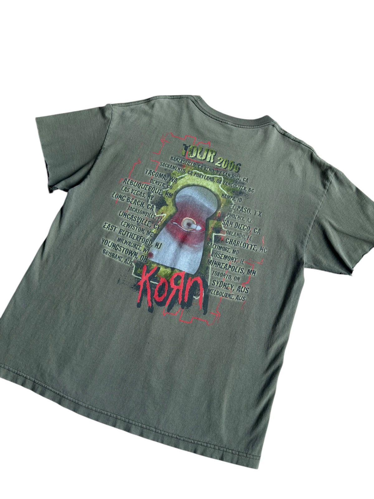 Band Tees × Vintage Vintage 2006 Korn Tour Tee Shirt Size US L / EU 52-54 / 3 - 4 Thumbnail