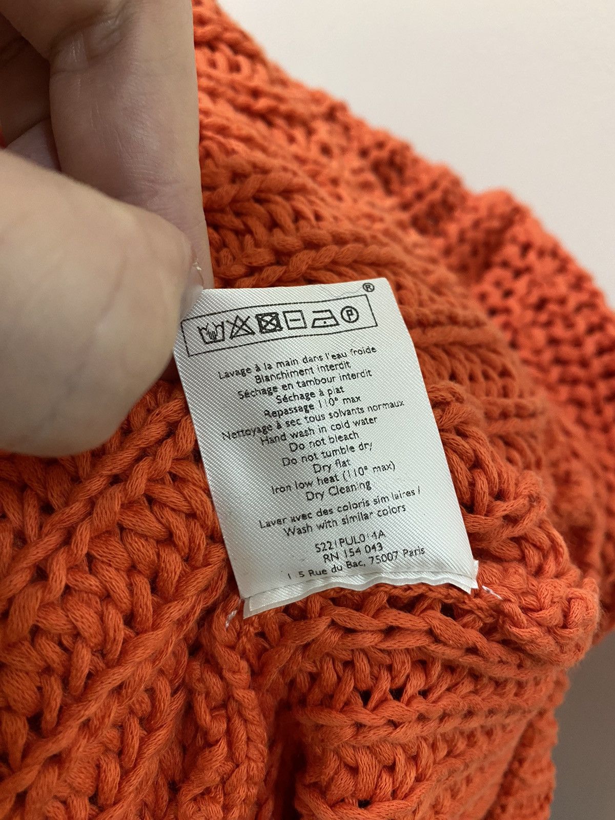 Sezane Sezane Orange Cotton Knit Jumper Sweater Size S Size S / US 4 / IT 40 - 10 Thumbnail