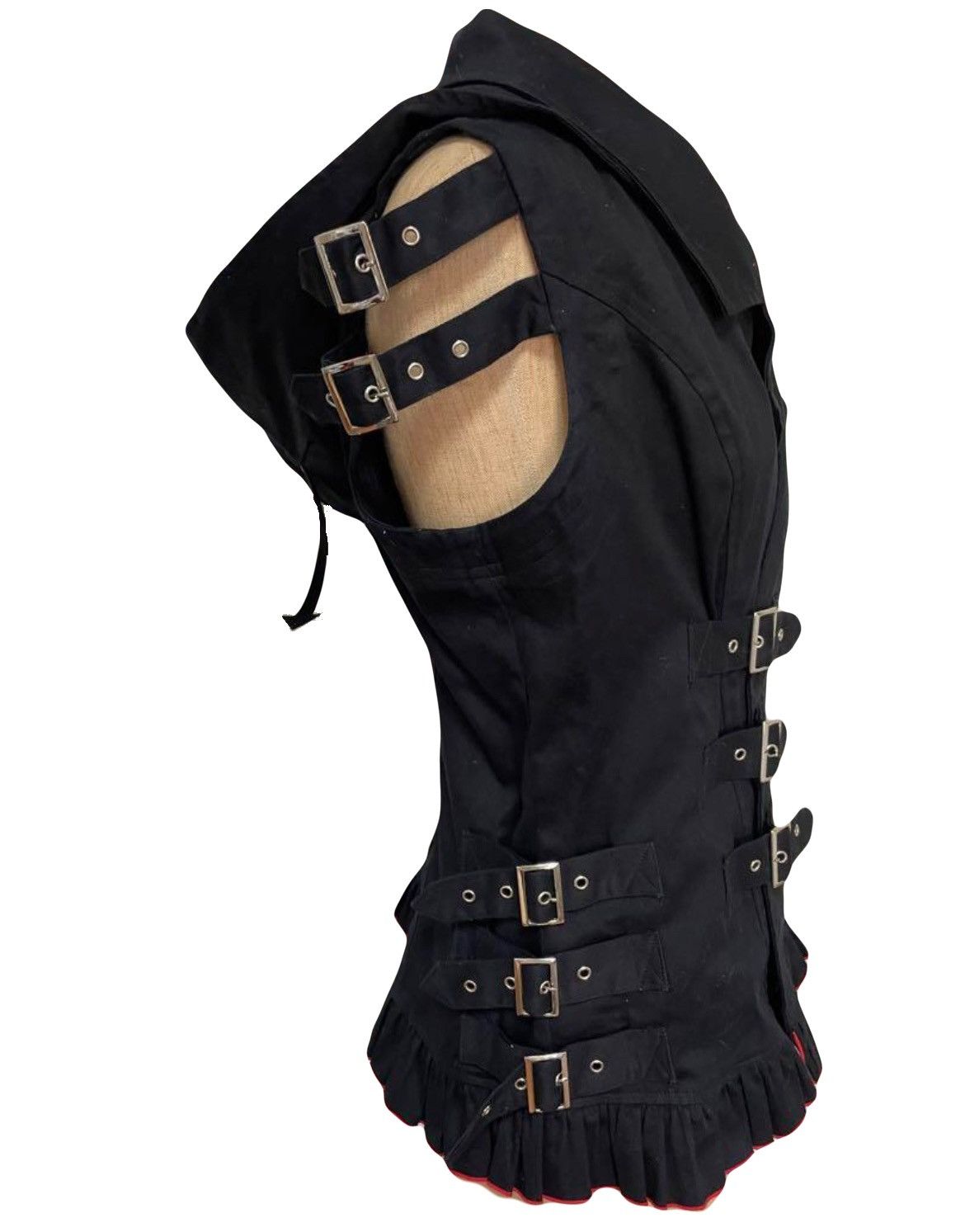 Japanese Brand BODYLINE devil horns punk vest 🧛🏻‍♀️🖤 Size ONE SIZE - 5 Thumbnail