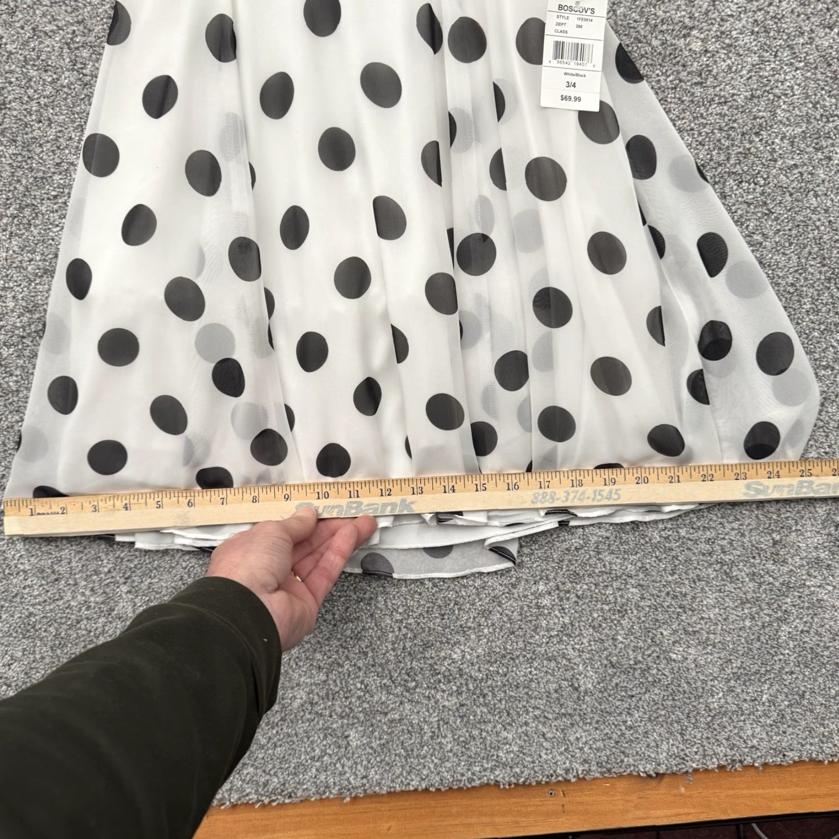 Vintage VINTAGE 50s Style Dress Size 3/4 Coquette Flowy Swing Sheer Polka Dot Chic Overlay Dress Womens Size XS / US 0-2 / IT 36-38 - 5 Thumbnail