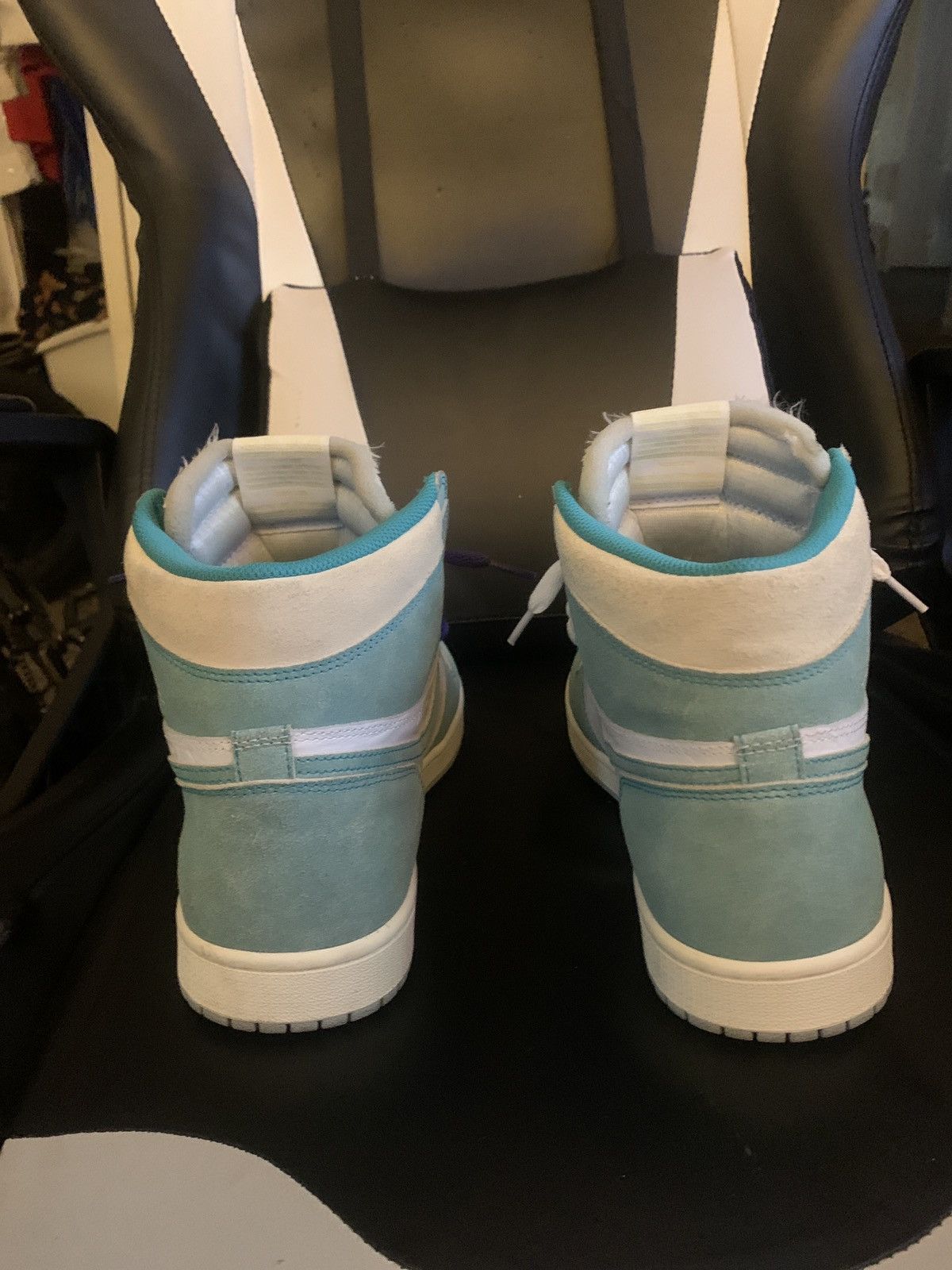 Nike Nike Air Jordan 1 High OG in teal and white Size US 11 / EU 44 - 3 Thumbnail